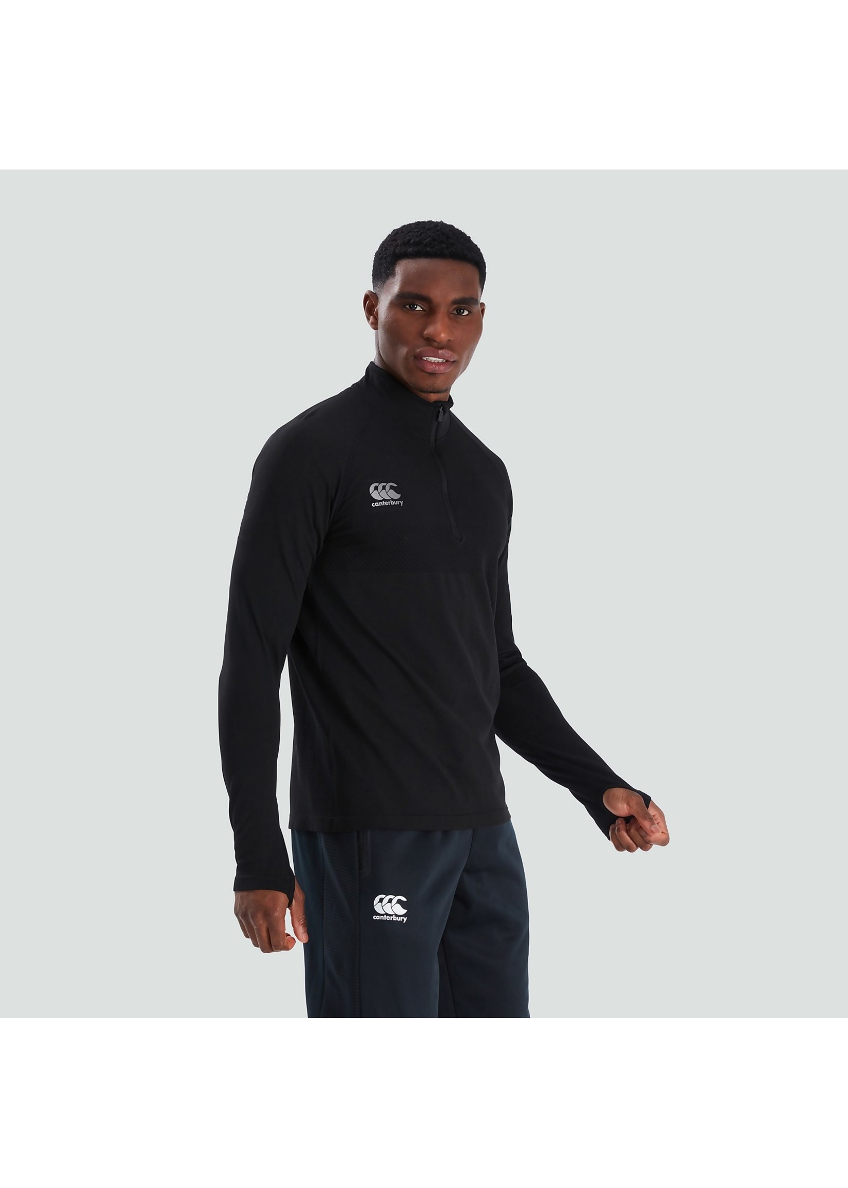 Canterbury Canterbury Seamless 1st Layer Mens 1/4 Zip Top (2023) Black