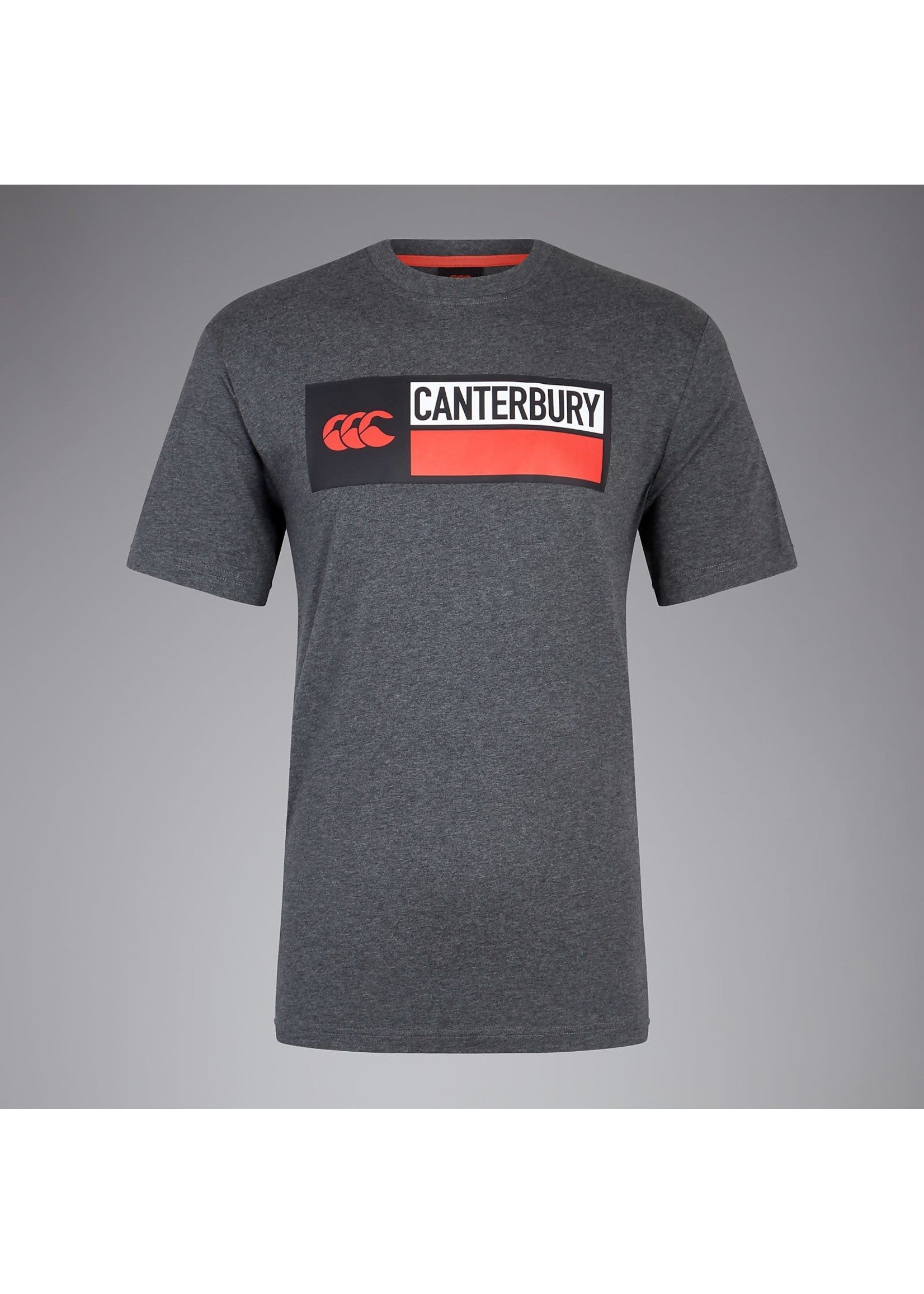 Canterbury Canterbury Cotton Logo Mens T-Shirt (2023) Grey /Red