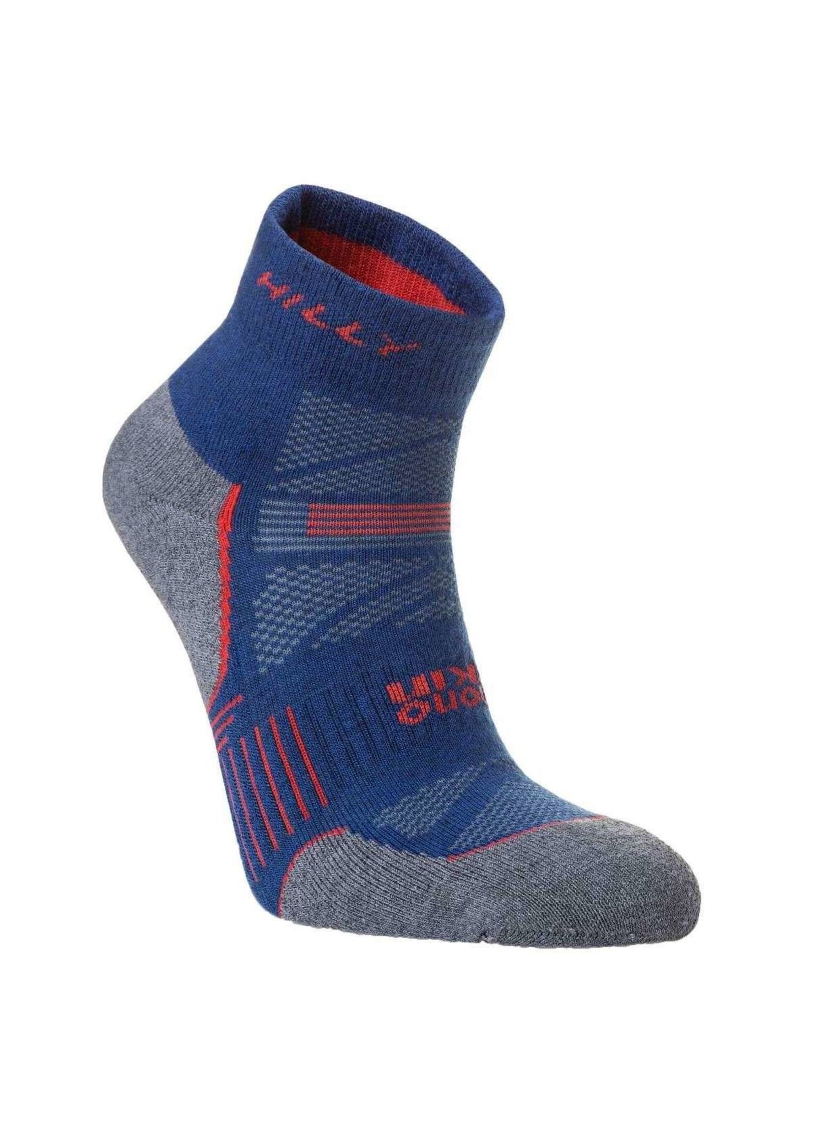 Ronhill Hilly Unisex Supreme Anklet Socks (2023) Grey Marl/ Denim