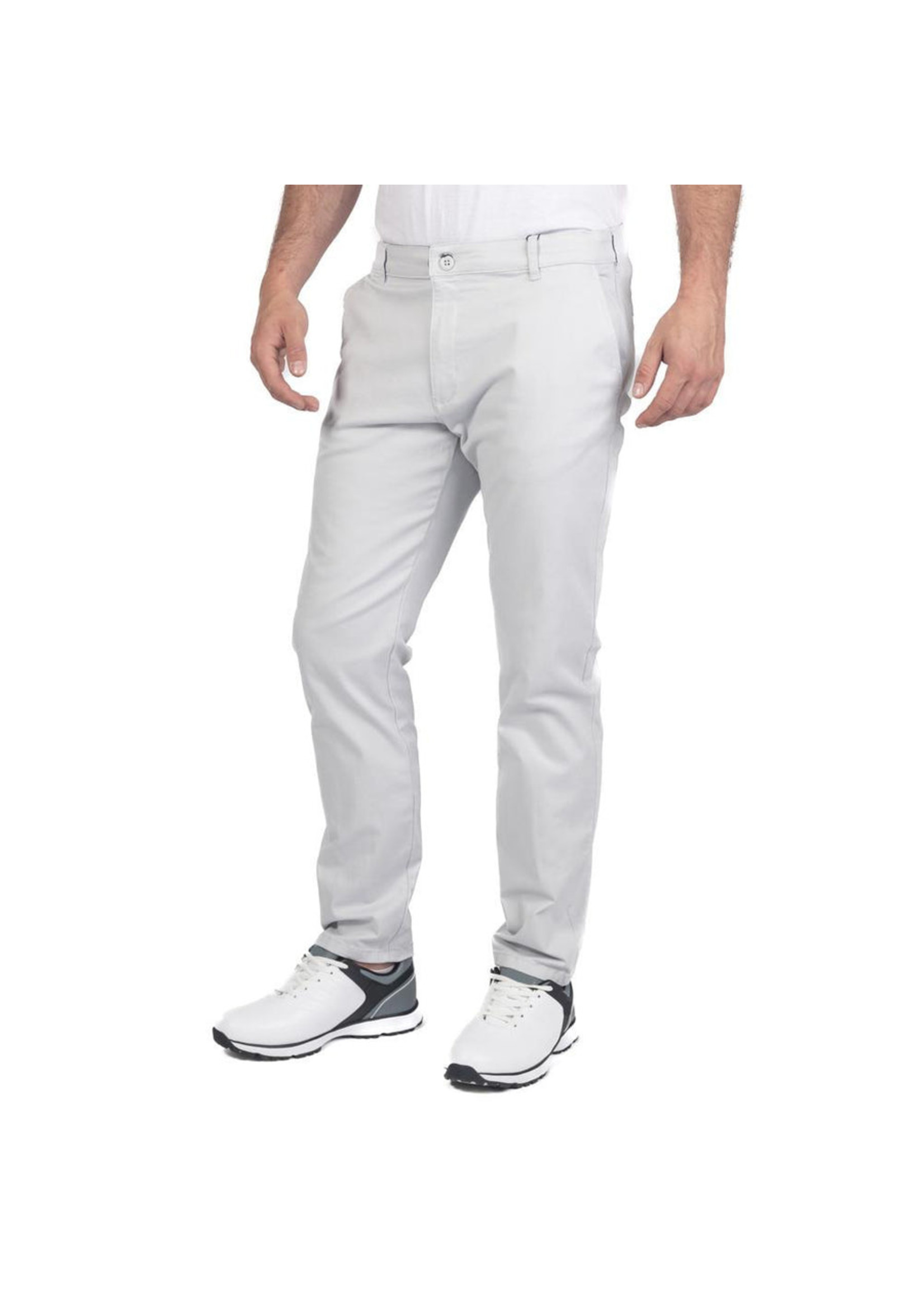 Island Green Island Green Mens Tapered Fit Stretch Trousers, Light Grey