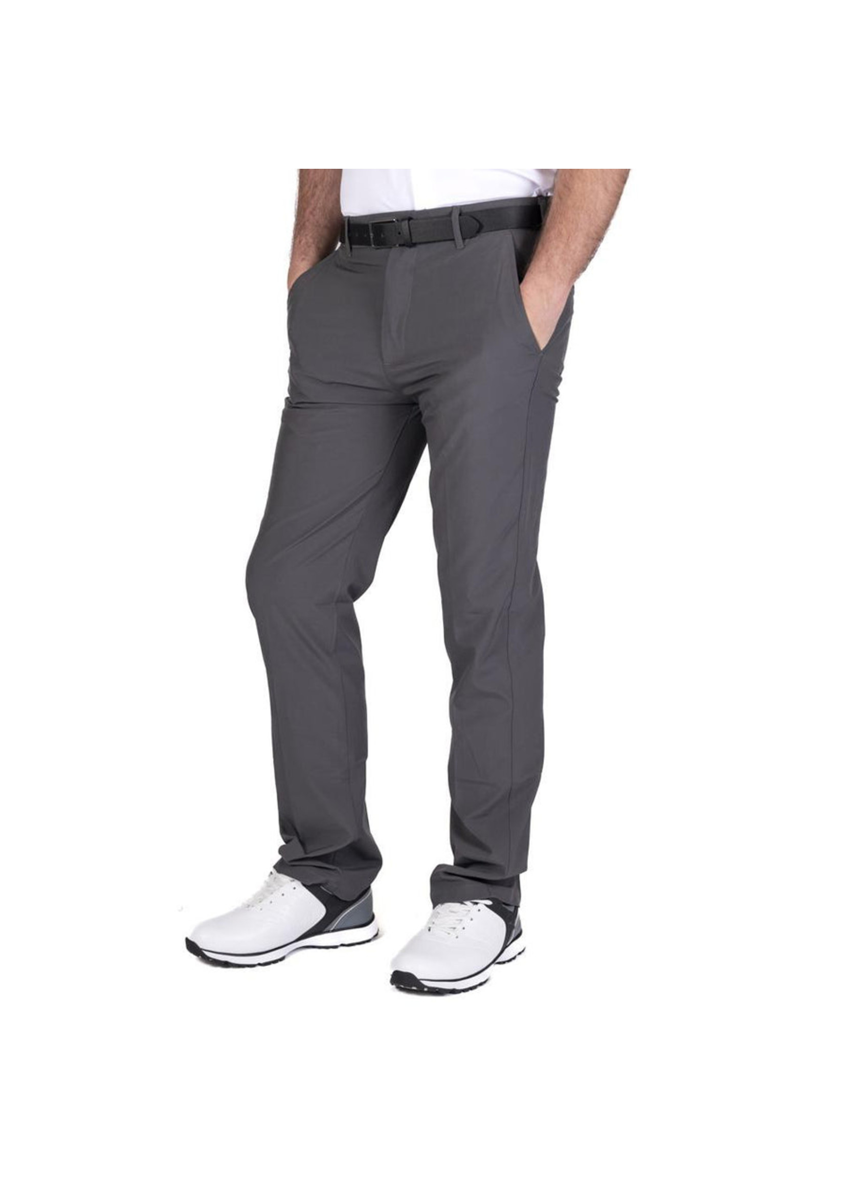 Island Green Island Green Mens Tapered Fit Stretch Trousers, Charcoal