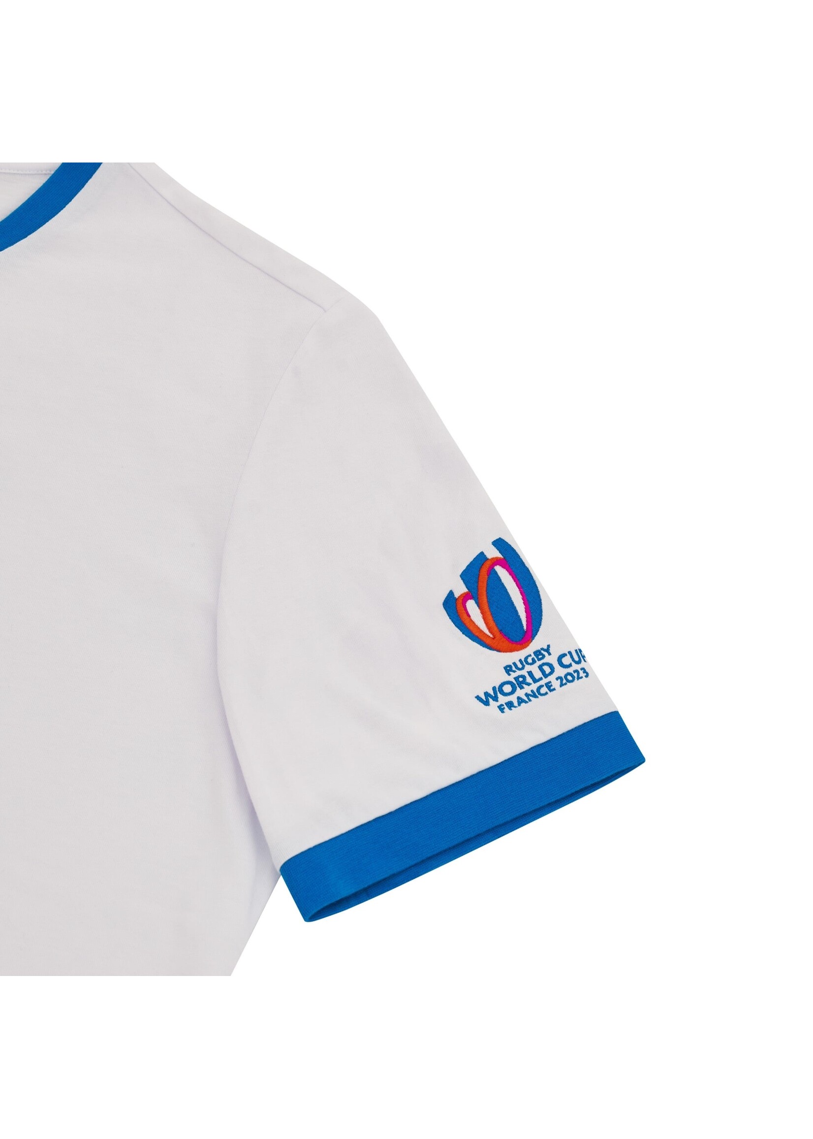 Macron Macron RWC  France Cotton Mens  T-Shirt  (2023) White / Blue