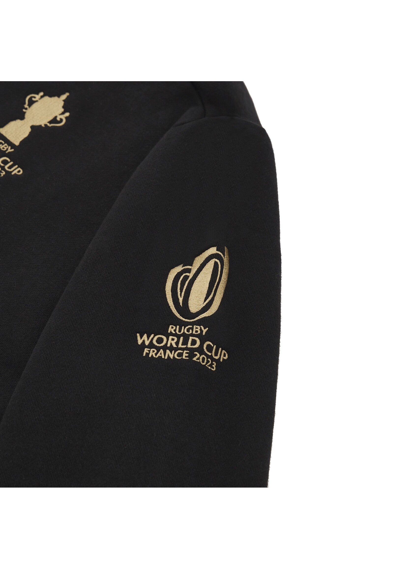 Macron Macron RWC France  Mens Full Zip Sweatshirt  (2023) Black/ Gold