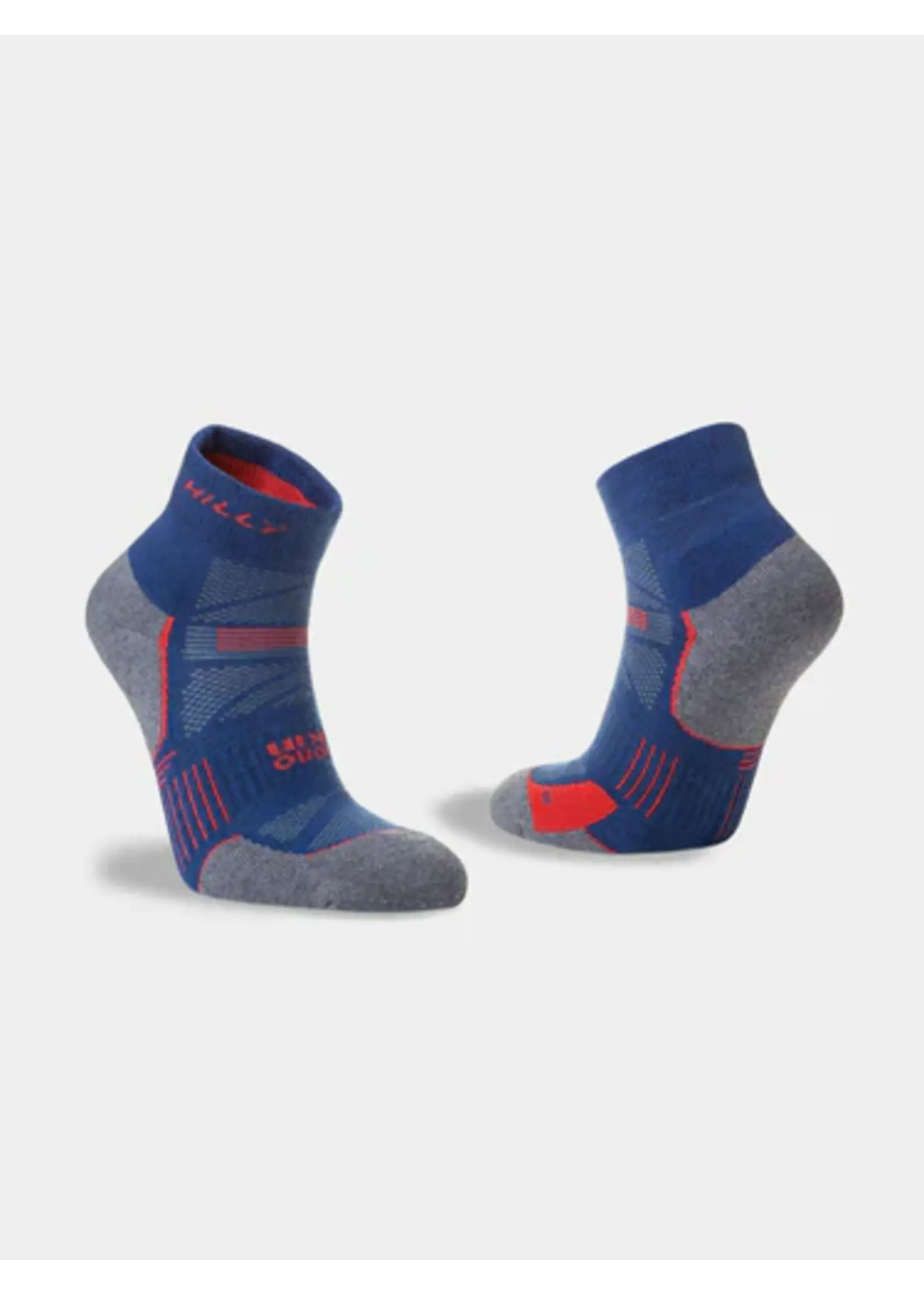 Ronhill Hilly Unisex Supreme Anklet Socks (2023) Grey Marl/ Denim