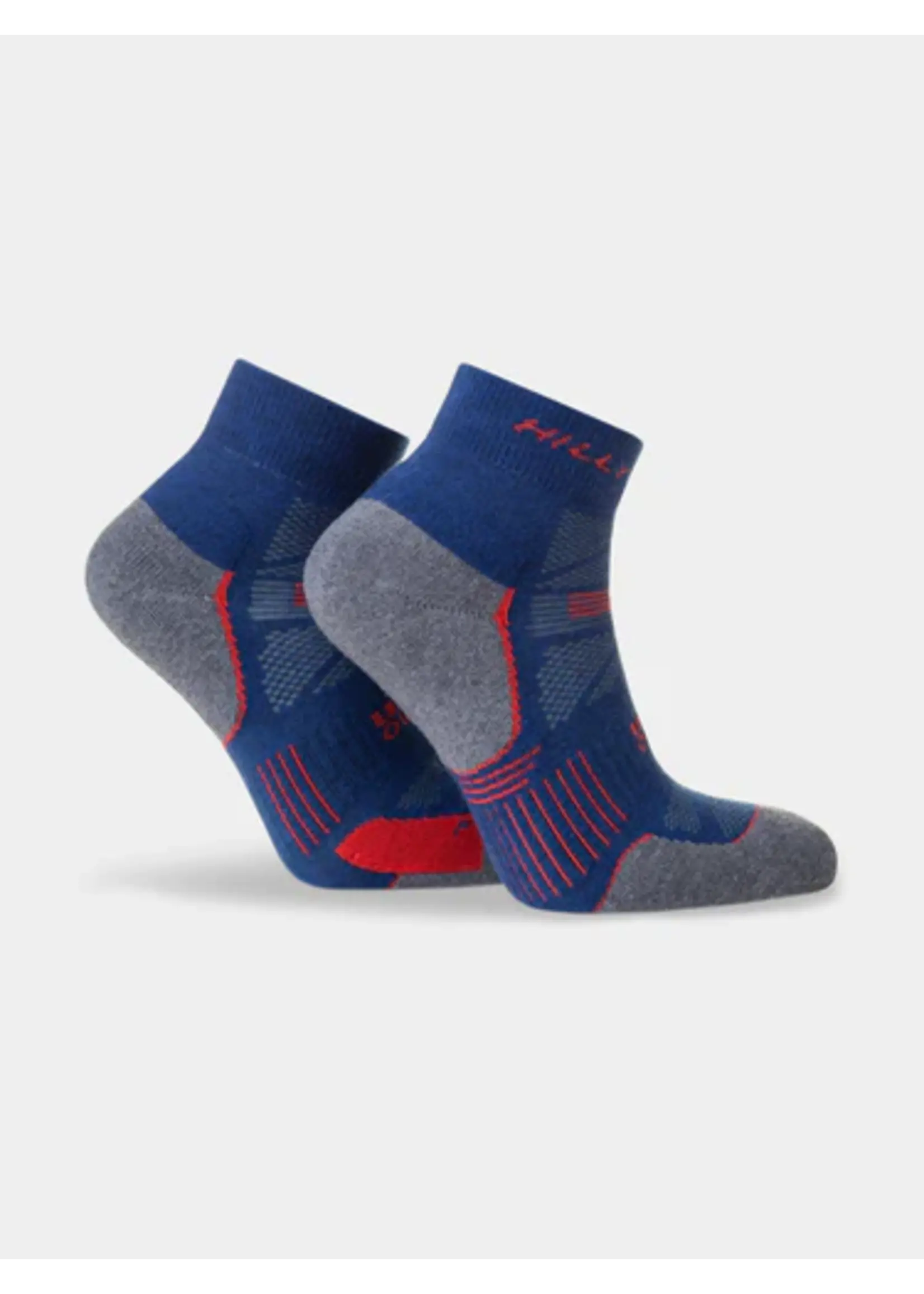 Ronhill Hilly Unisex Supreme Anklet Socks (2023) Grey Marl/ Denim