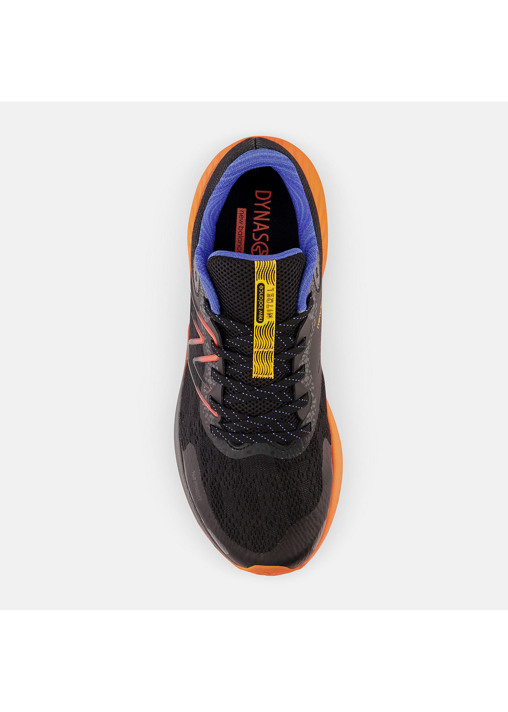 New Balance New Balance Nitrel V5 Men’s Trail Running Shoes, Black/Orange/Blue