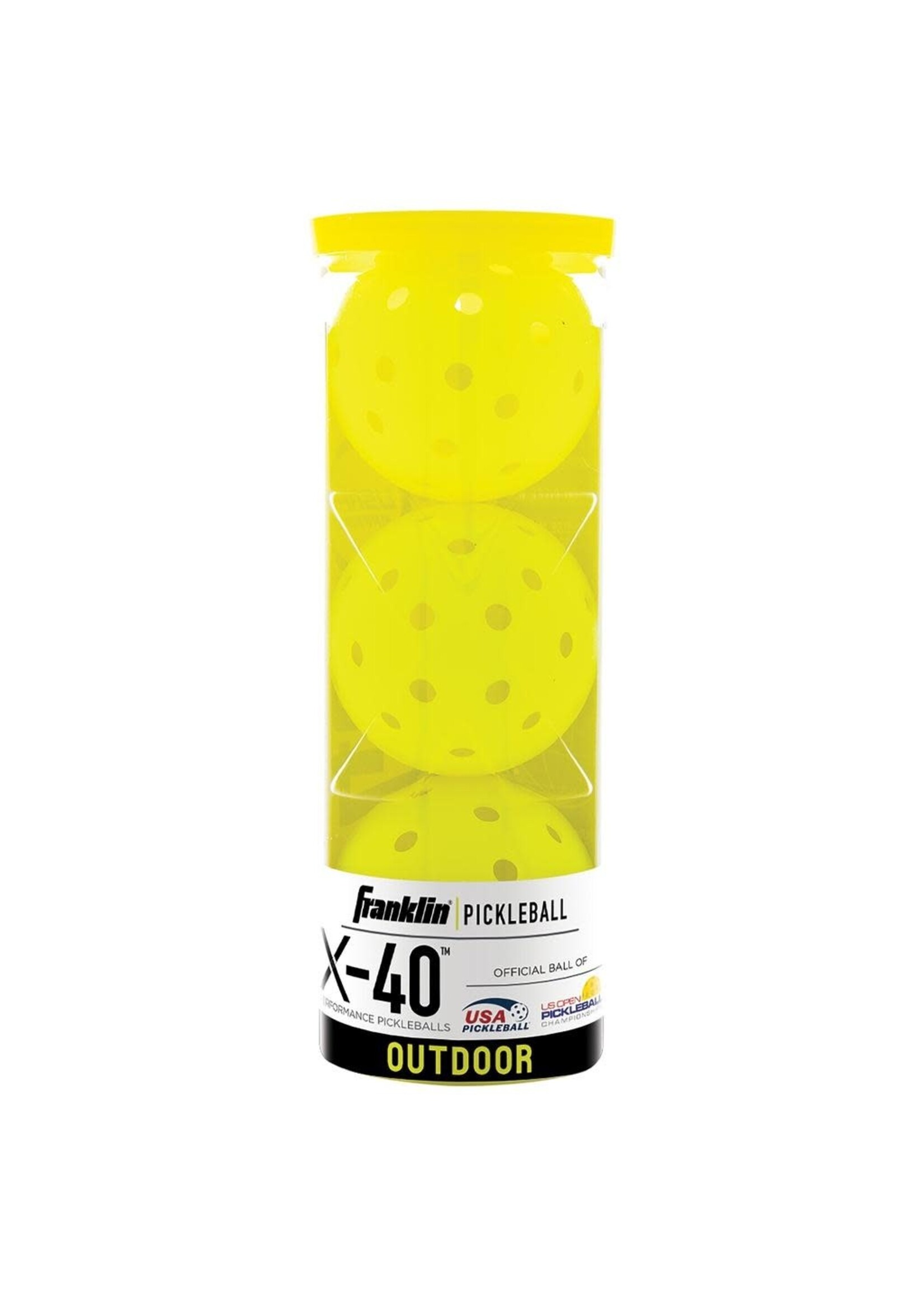 Franklin Franklin X-40 Outdoor Pickleballs [3] (2023) Yellow