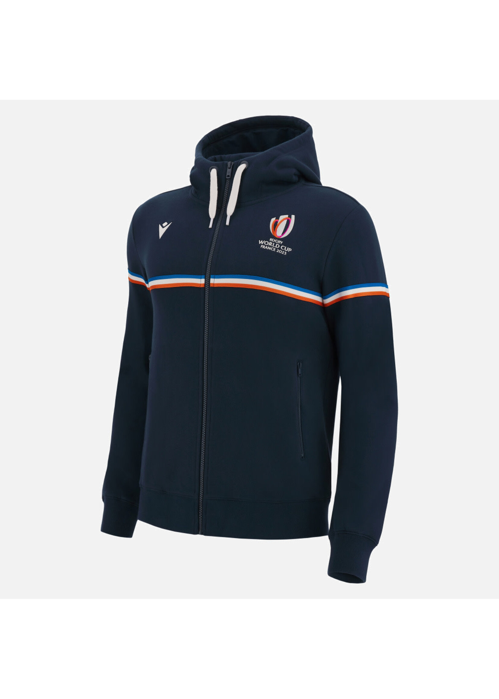 Macron Macron RWC France FZip Cotton Hooded Sweat  (2023)Macron RWC France Zip Cotton Hooded Sweat  (2023)