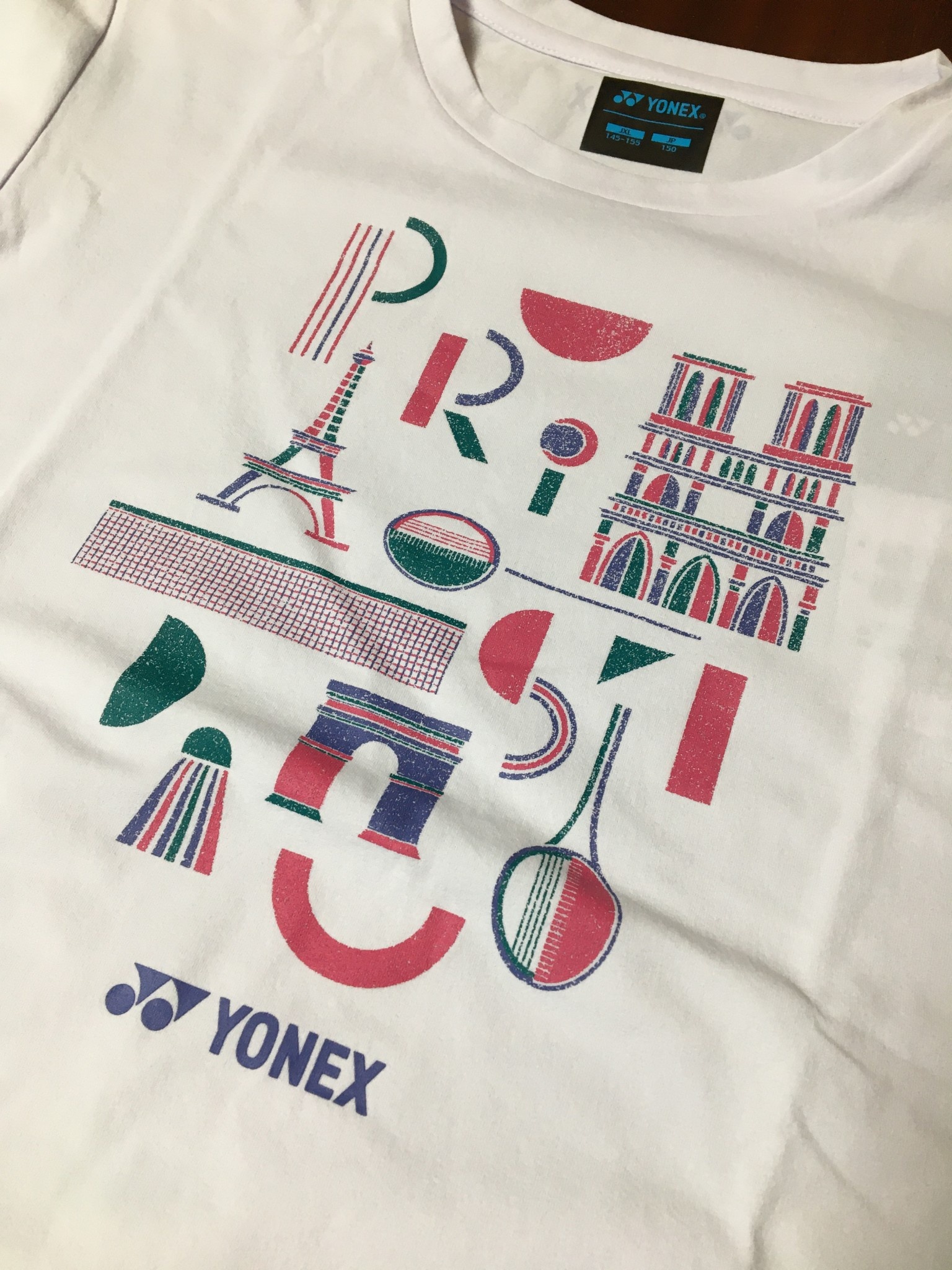 Yonex Paris 2024 Unisex T-Shirt (2024) - White - Gannon Sports