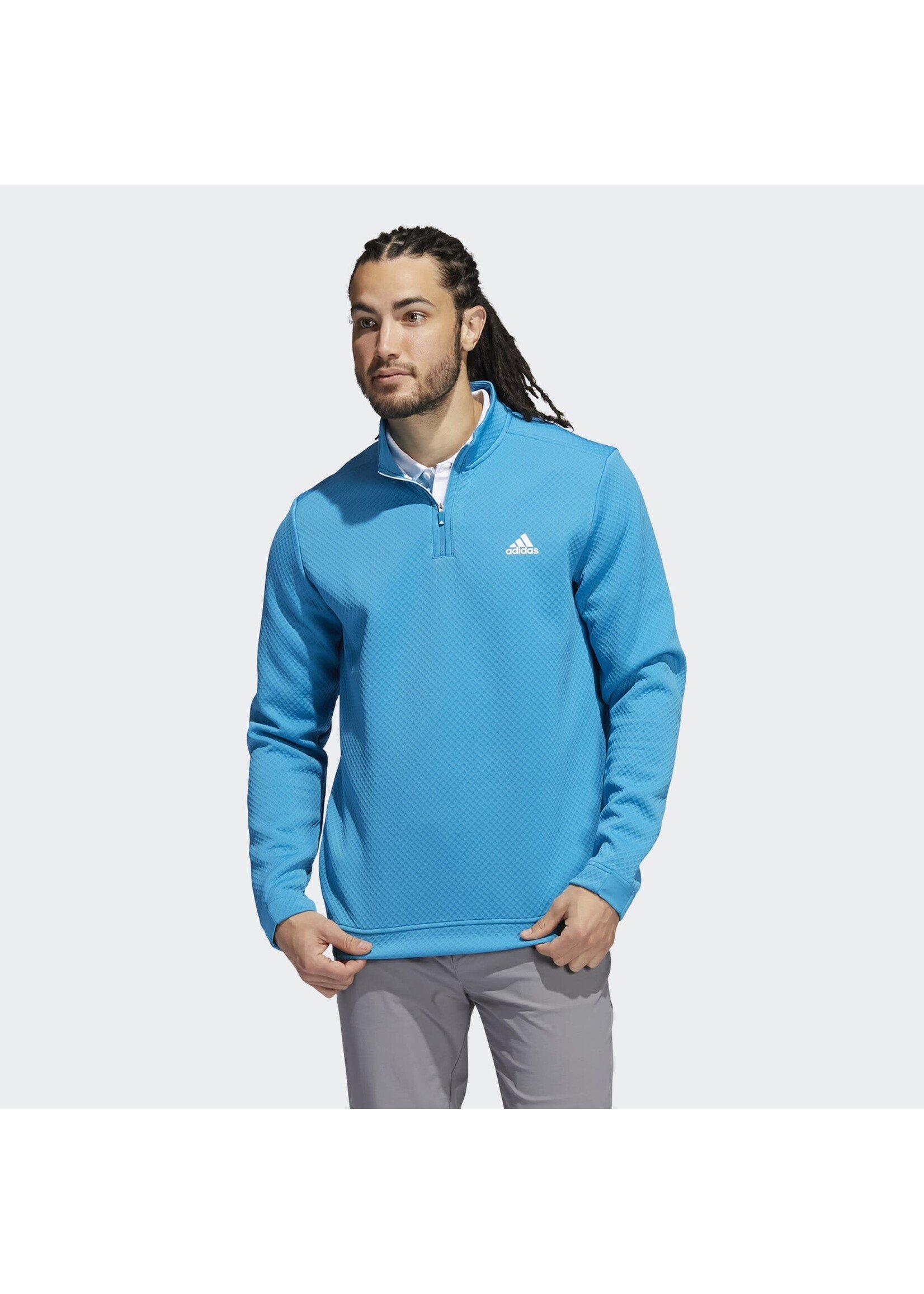 Adidas Adidas Prime Green Water Resistant Mens Golf Top (2021) - Sonic Aqua