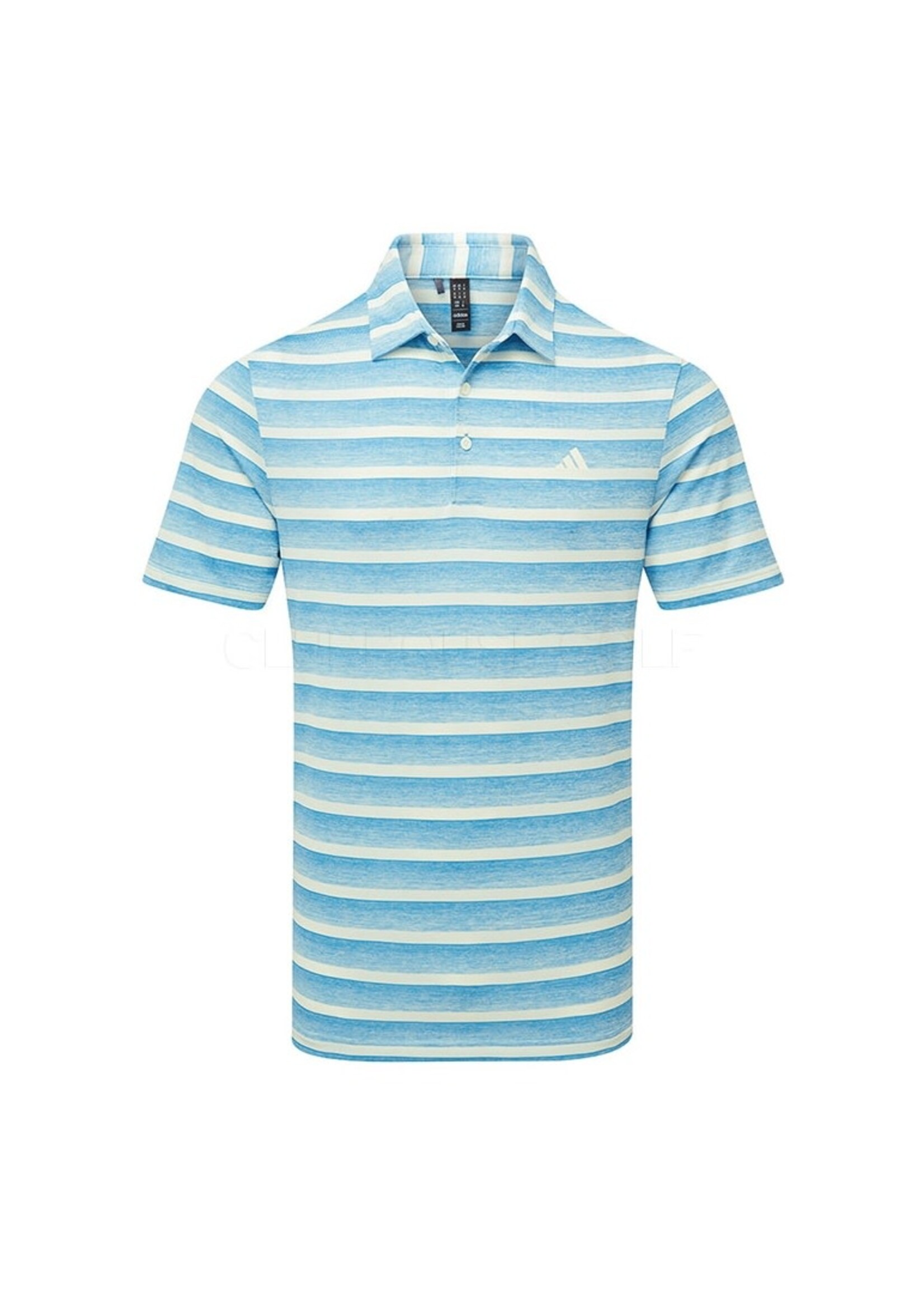 Adidas Adidas Two Colour Stripe Mens Golf Polo Shirt Semi Blue Burst/Ivory (2024)