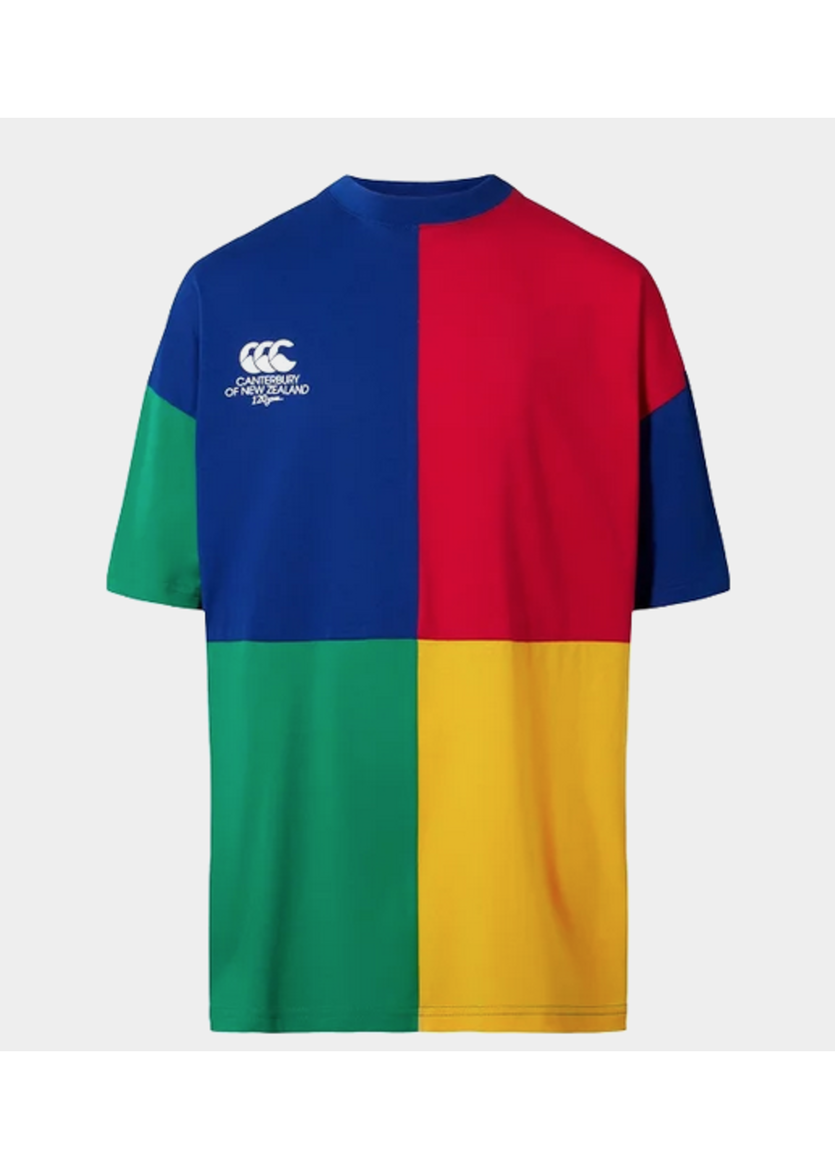 Canterbury Canterbury Harlequin Junior SS Tshirt (2024), Blue/Yellow/Red/Green