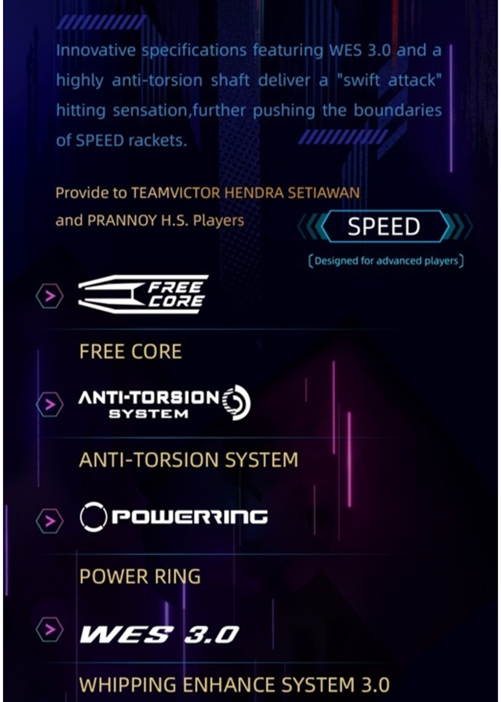Victor Victor Auraspeed H S Plus C Badminton Racket [2024]