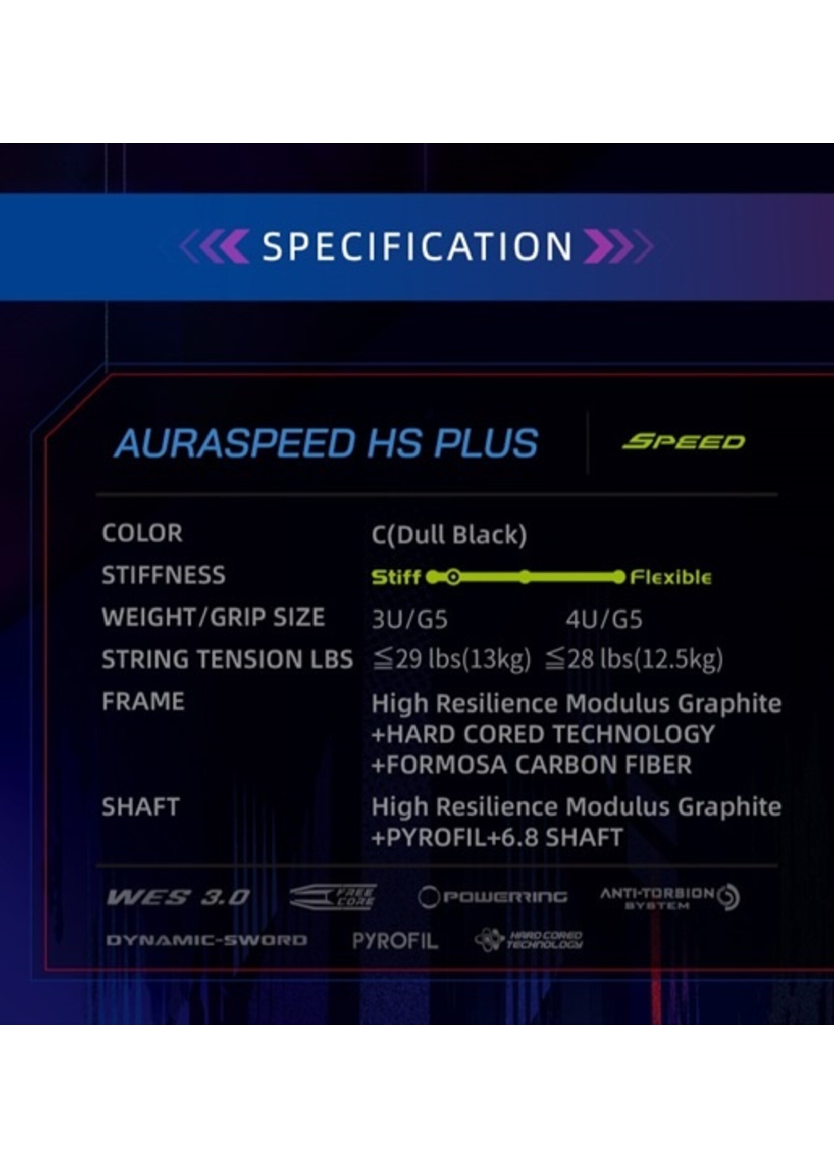 Victor Victor Auraspeed H S Plus C Badminton Racket [2024]