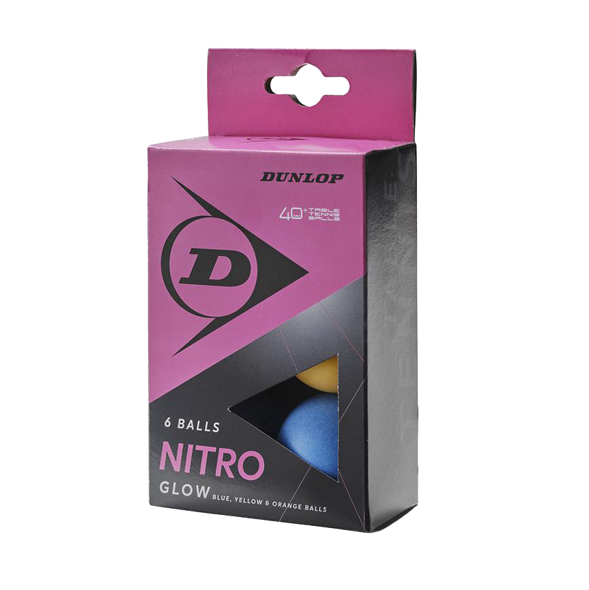 Dunlop Nitro Table Tennis Balls Glow (2024) Various Colours Gannon Sports