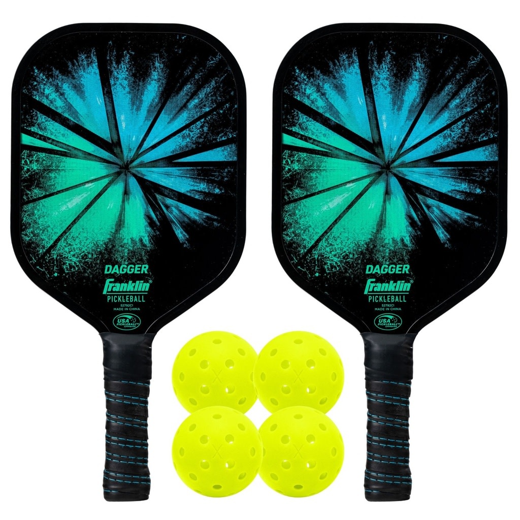 Franklin Dagger 2 Player Pickleball Paddle and Ball Set (2024) Blue