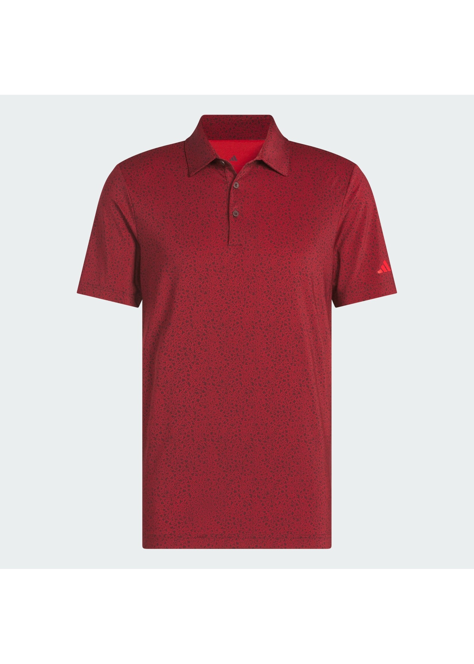 Adidas Adidas Ultimate 365 Mini Bunker Mens Golf Polo Shirt  (2025) Ruby
