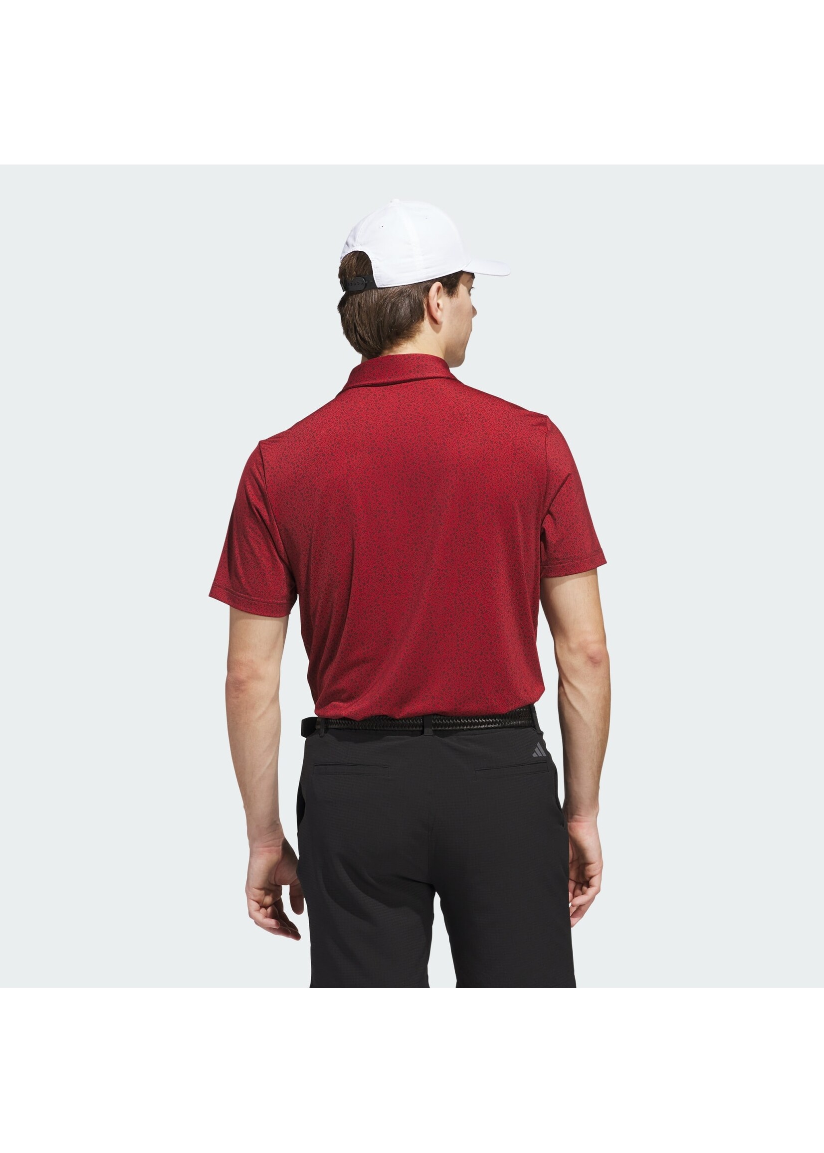 Adidas Adidas Ultimate 365 Mini Bunker Mens Golf Polo Shirt  (2025) Ruby