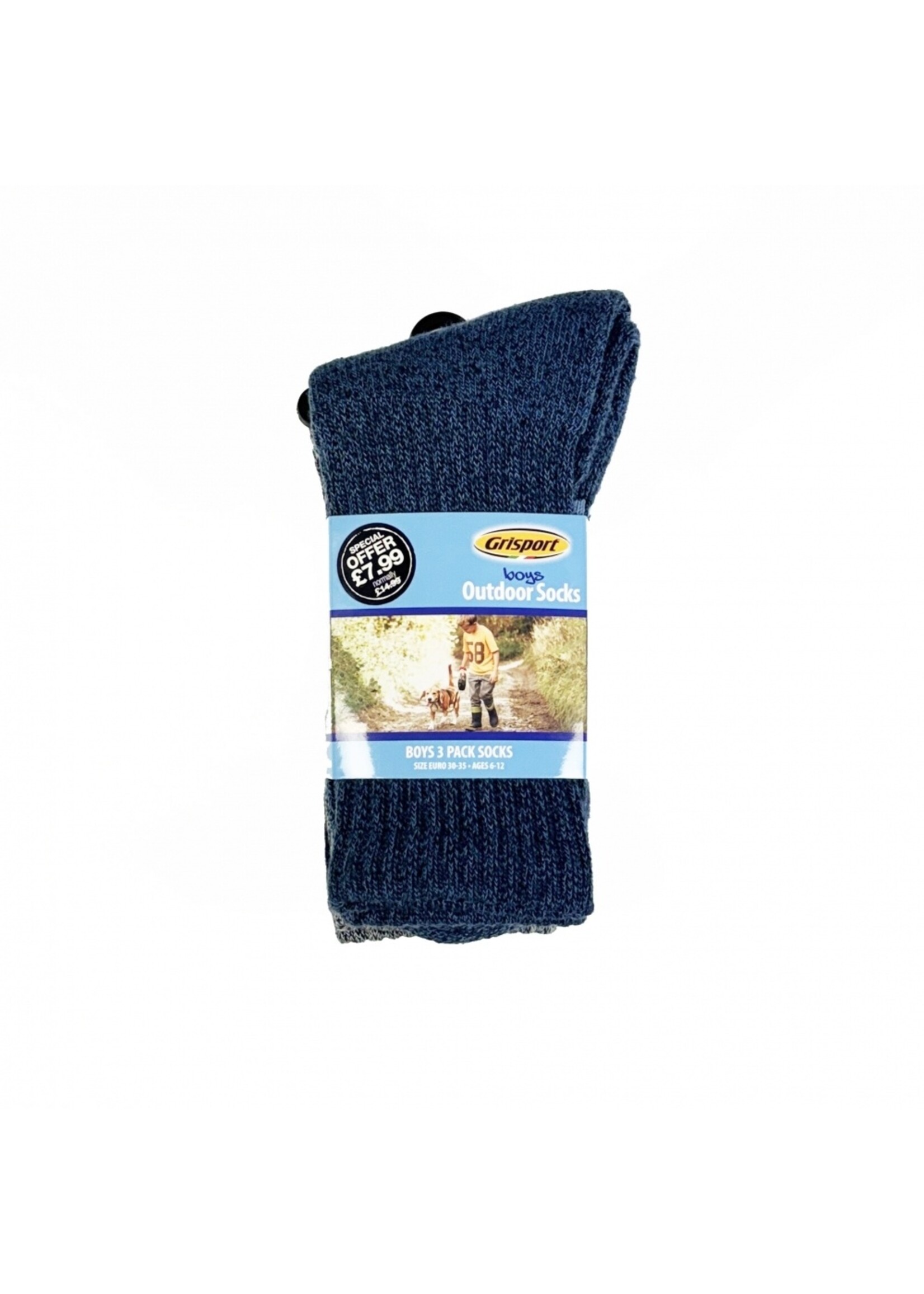 Grisport Grisport  Outdoor Socks Junior 3 Pack  (2025  Blue/Navy/Grey