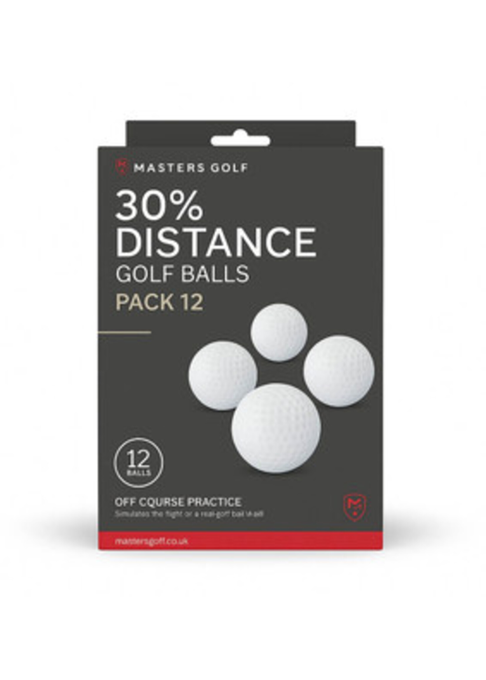 Masters Masters 30% Distance Balls 12 Pack (2025) White