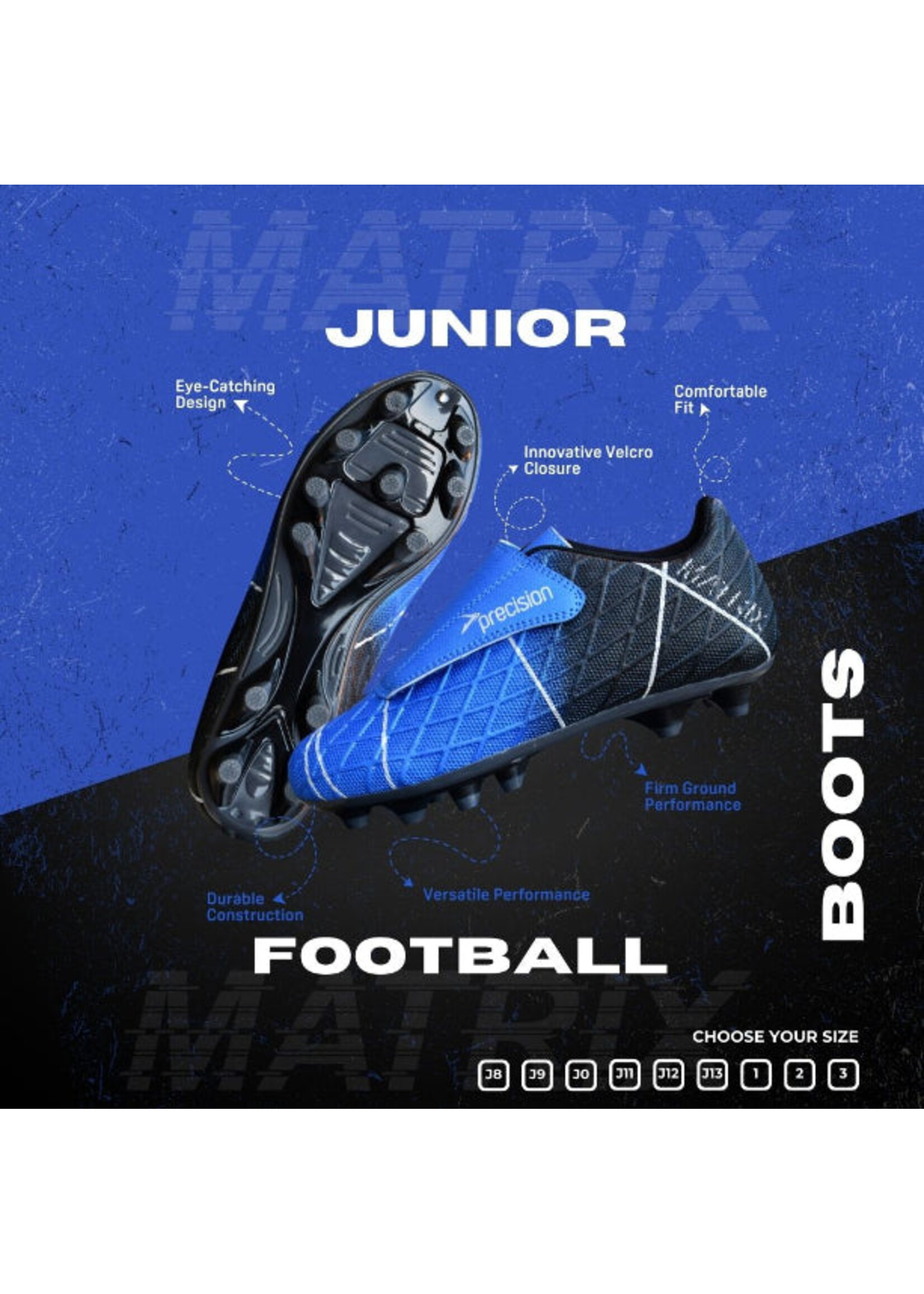 Precision Precision Matrix Football Boot FG Junior (2025) Blue/Black/Silver