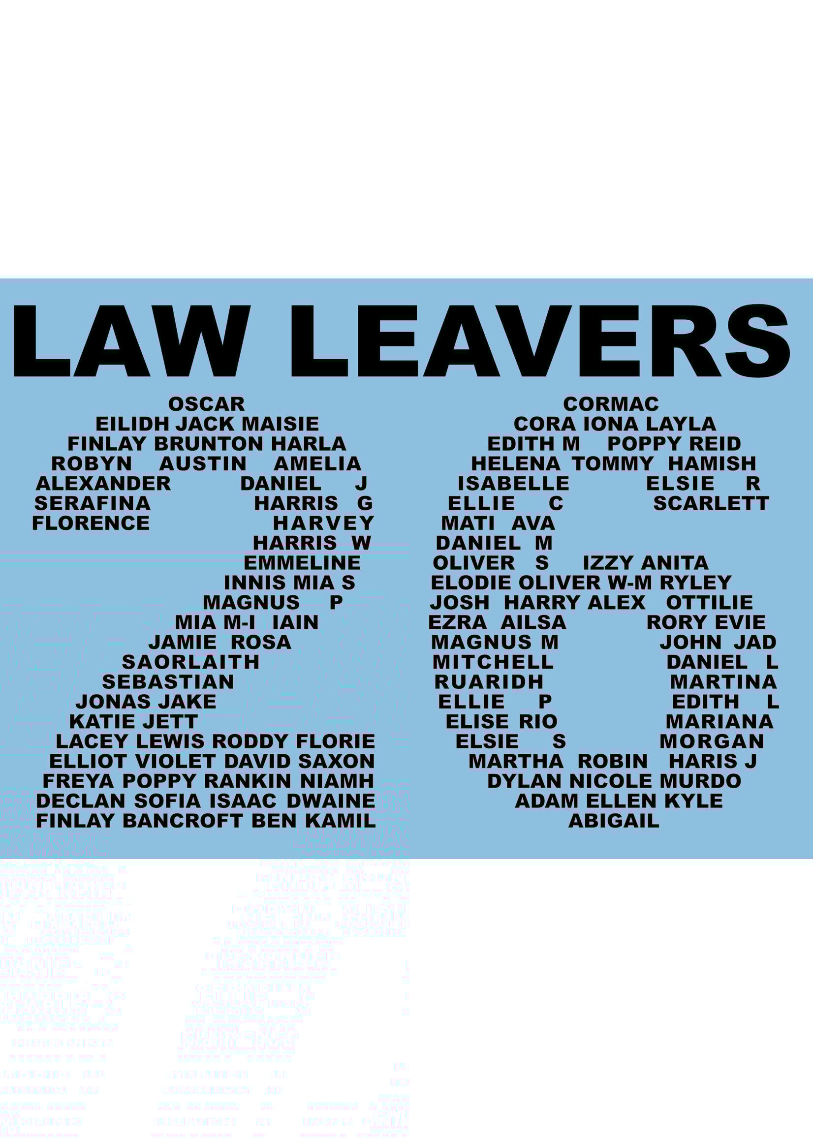 School Uniform - CLASS OF 26 HOODIE - LAW LEAVERS