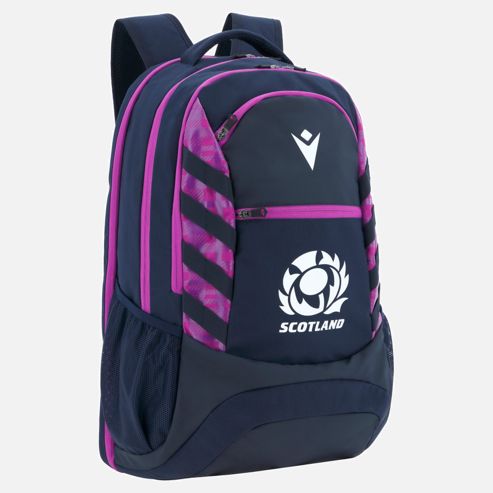 Macron Scotland Rugby Backpack Navy/Purple Tartan (2025/26) SRU ...