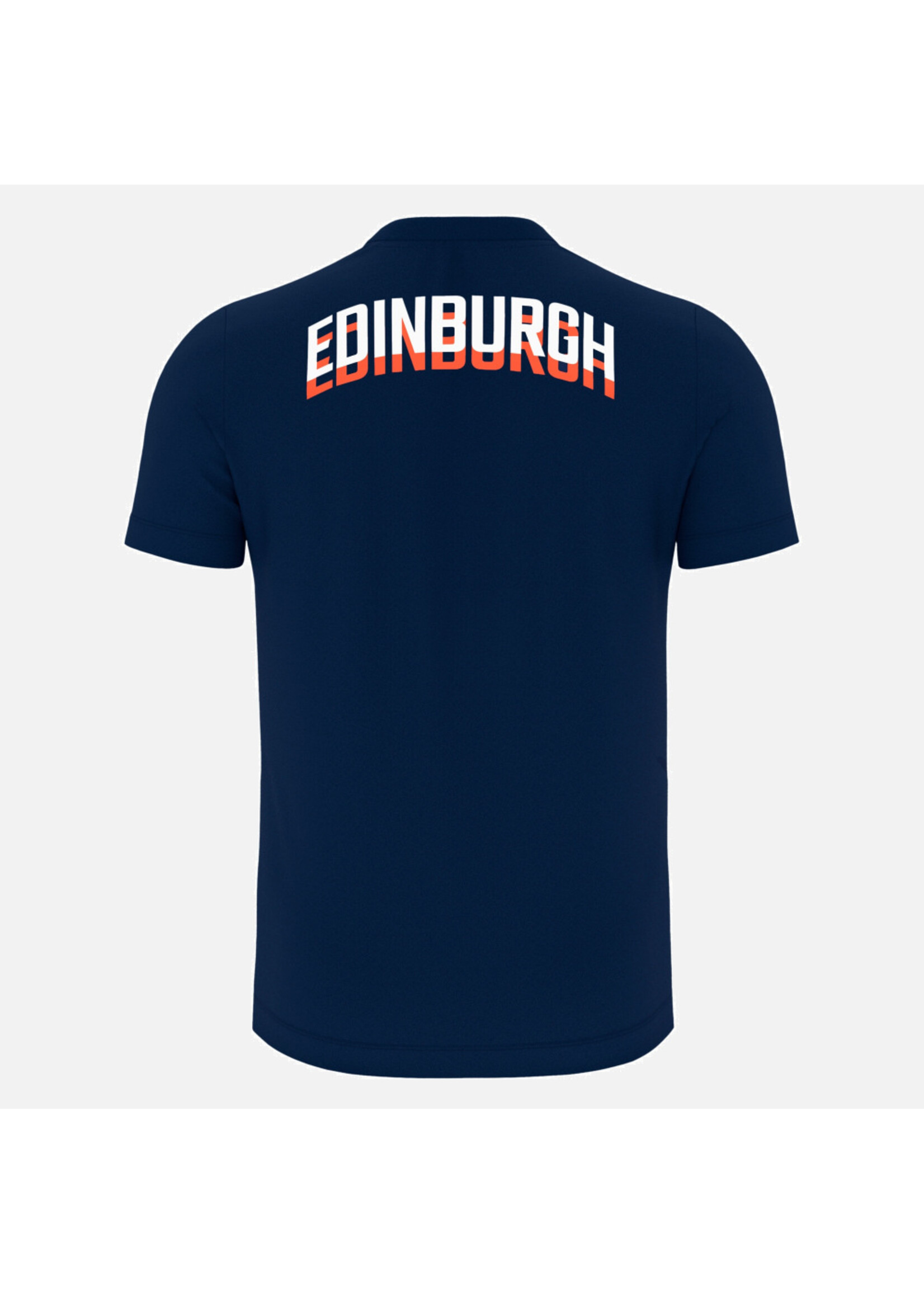 Macron Macron Edinburgh M25/26 Leisure T Shirt, Navy/Orange