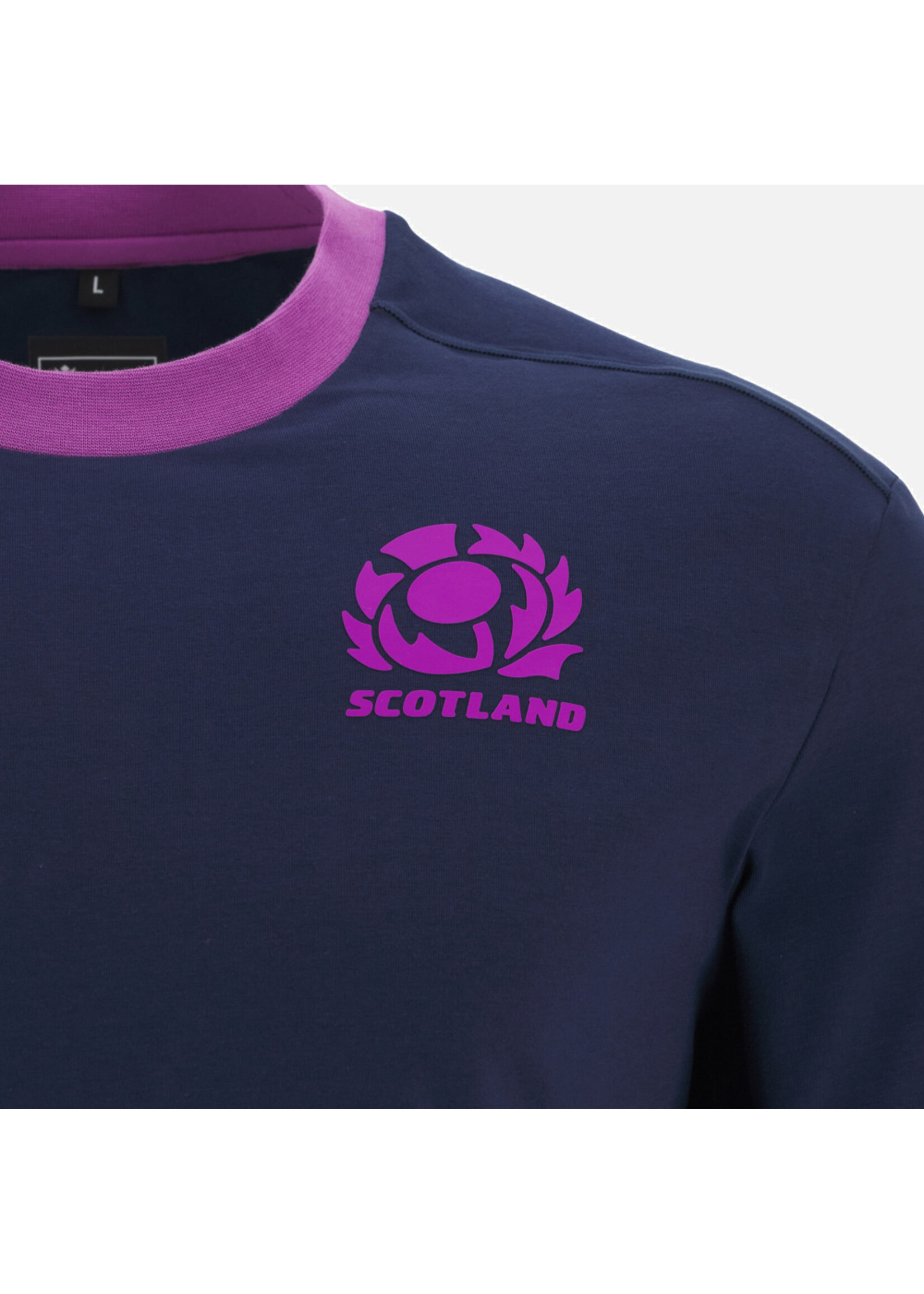 Macron Macron SRU 25/26 Mens Cotton T Shirt - Navy/Purple