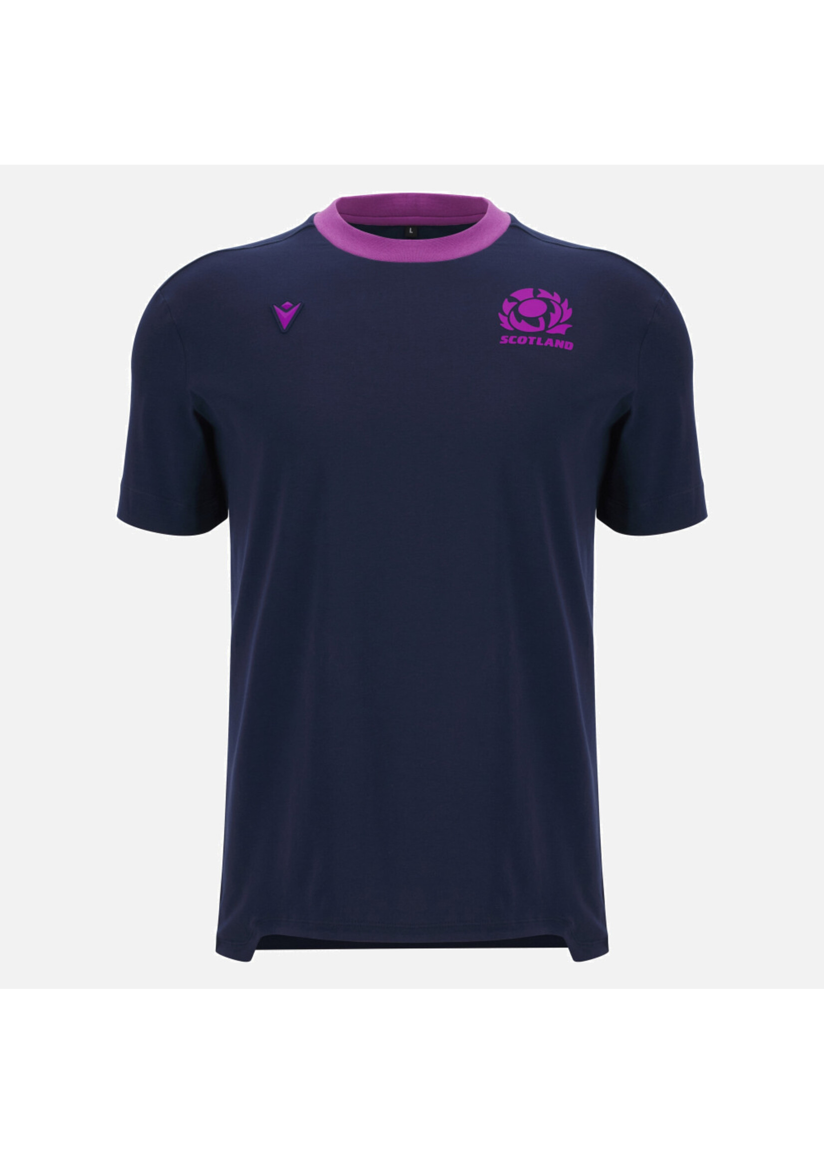 Macron Macron SRU 25/26 Mens Cotton T Shirt - Navy/Purple