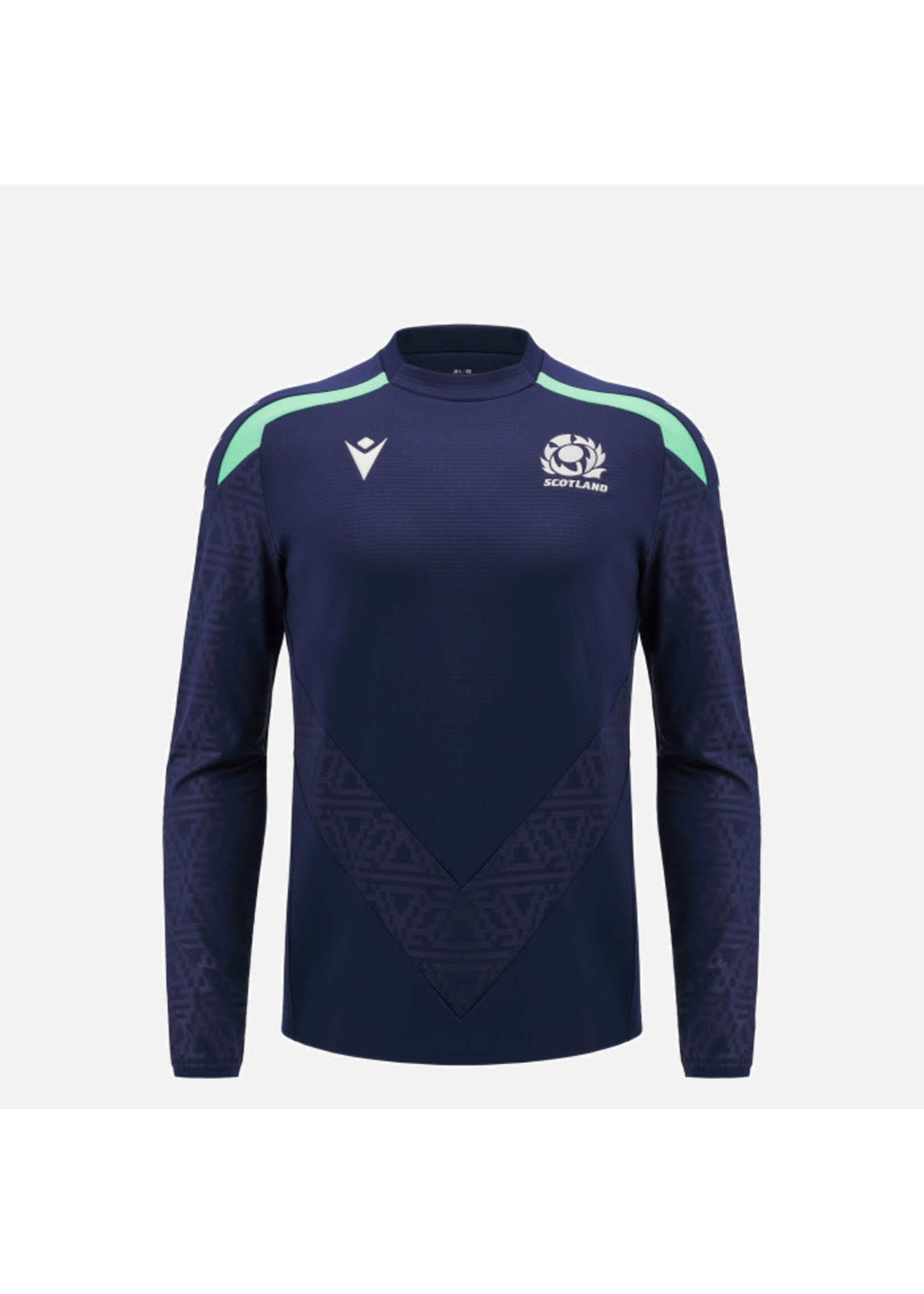 Macron Macron SRU 24/25 Adult Round Neck Training Top  (2024) Blue/Green