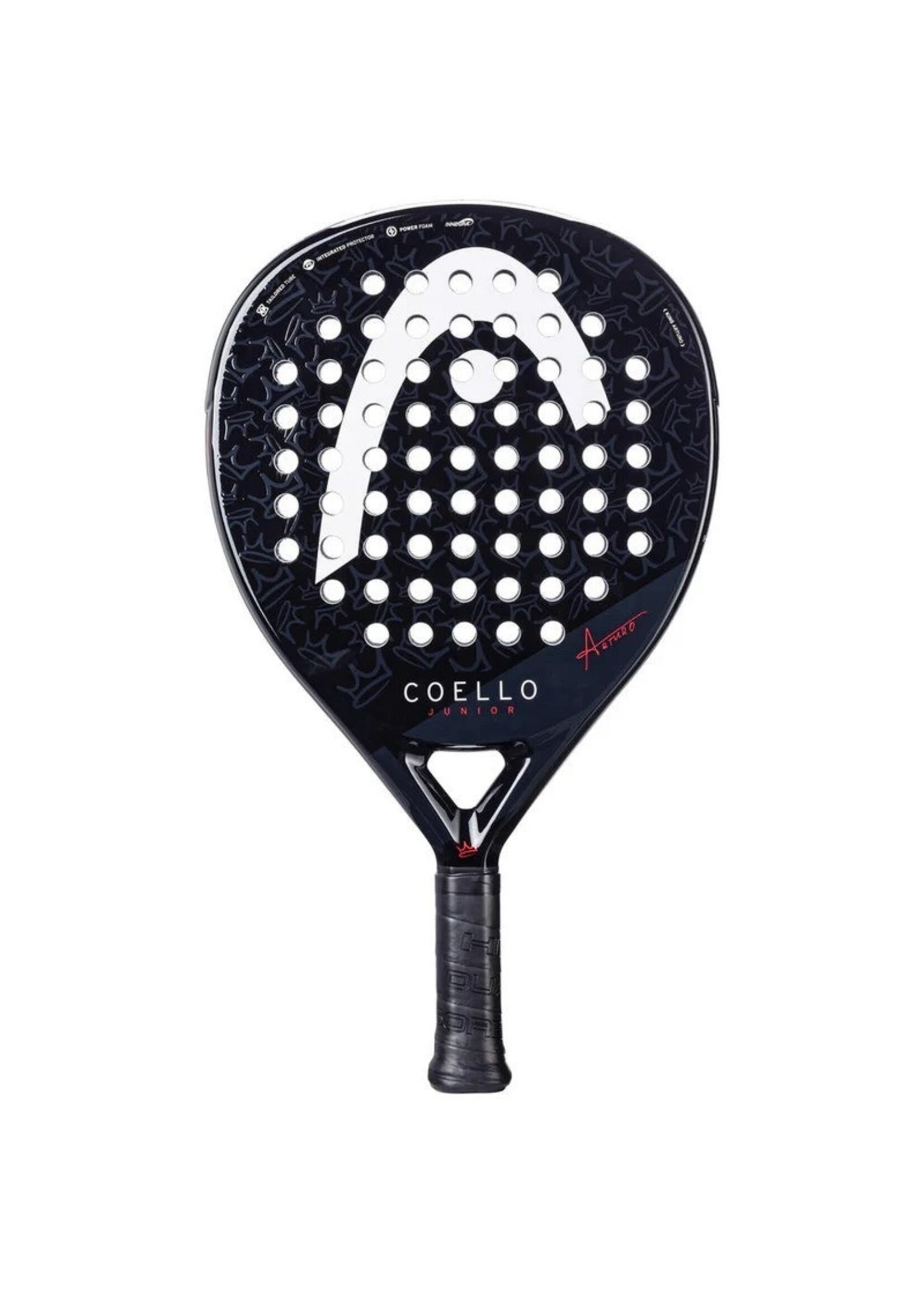 Head Head Coello Junior Padel Racket (2025) Black/Red