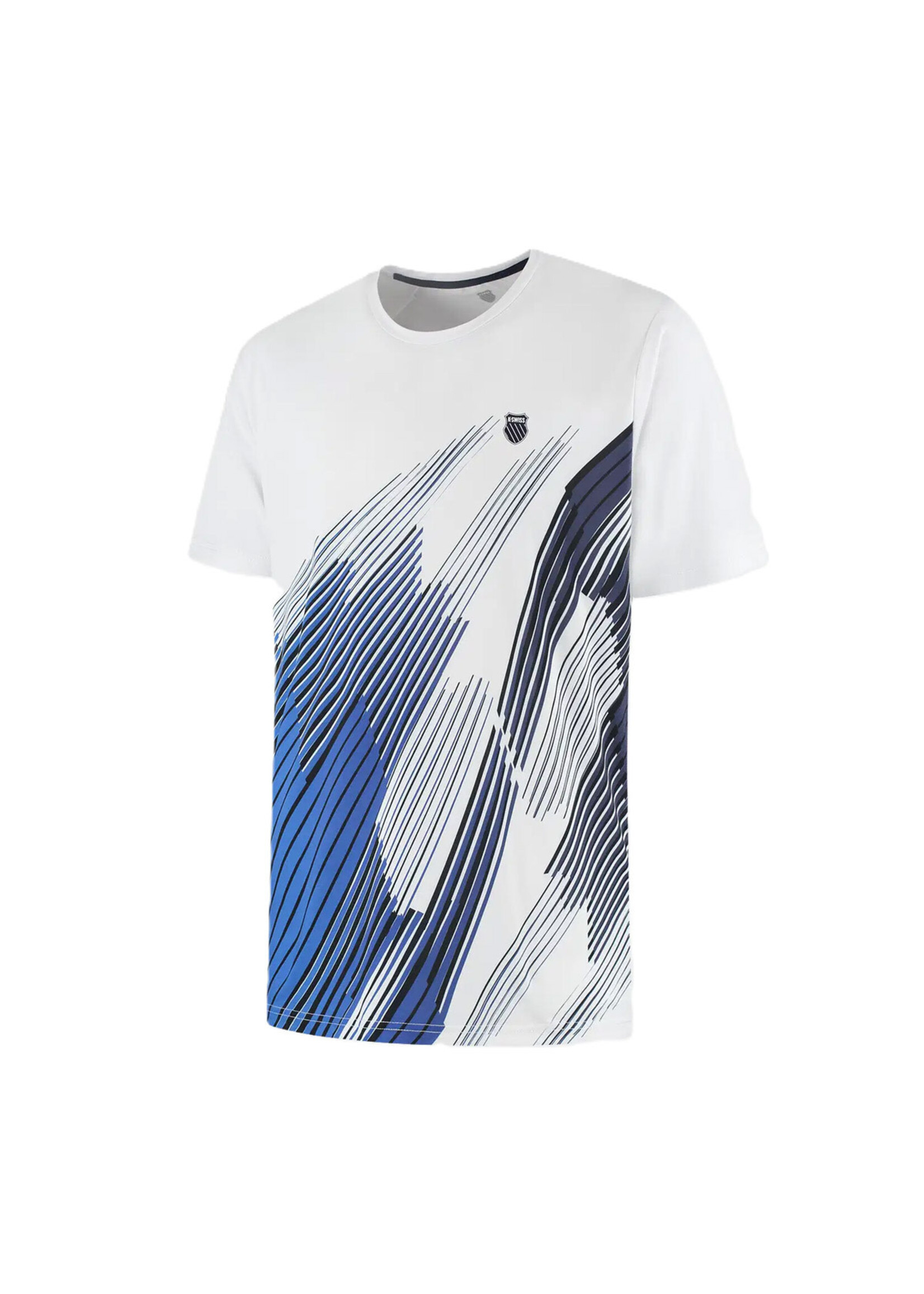 K-Swiss K-Swiss Hypercourt 6 Print Mens T-Shirt (2026) White/Blue
