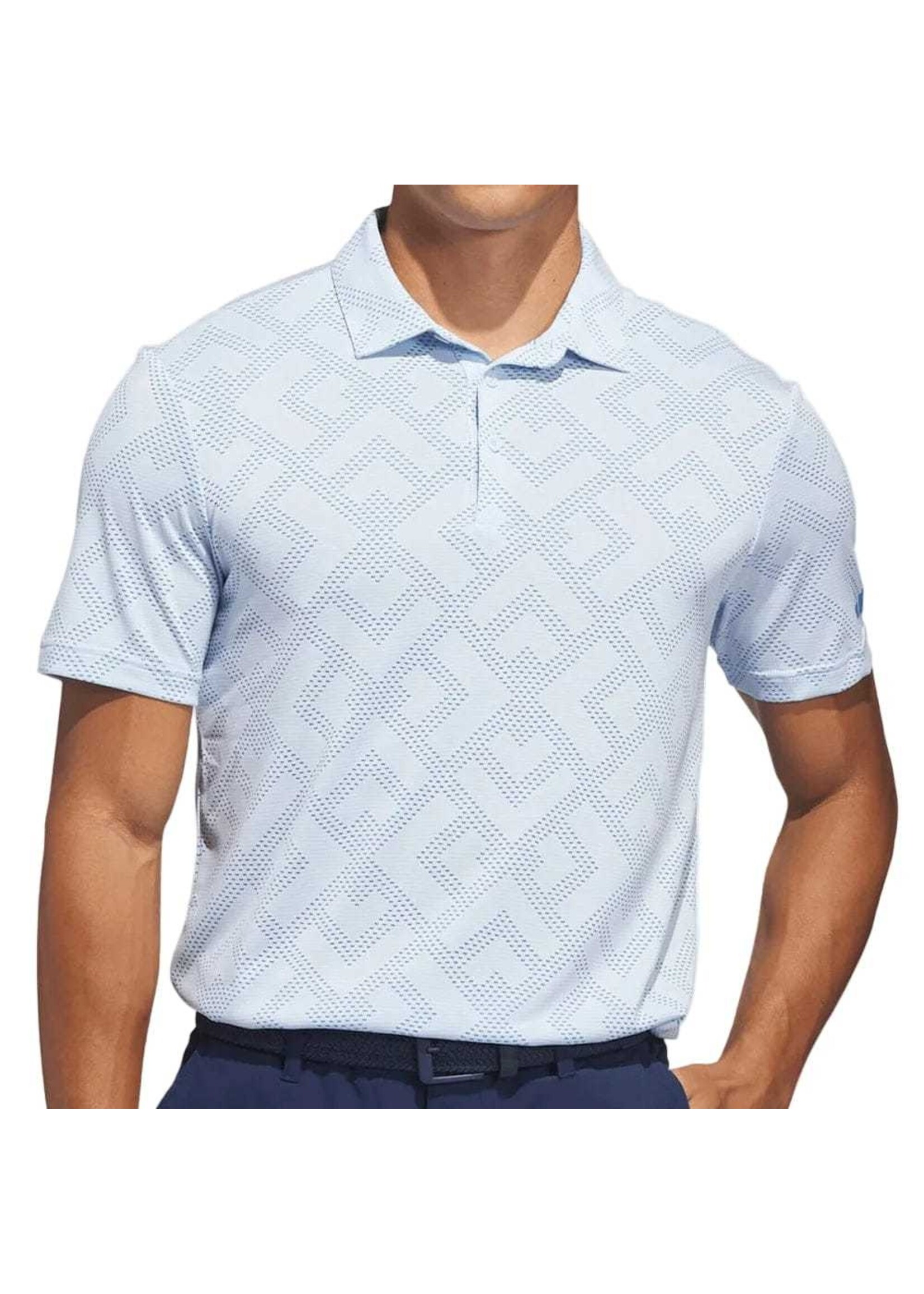Adidas Adidas Ultimate 365 Jacquard Mens Polo Shirt (2026)Crystal Sky/ Blue