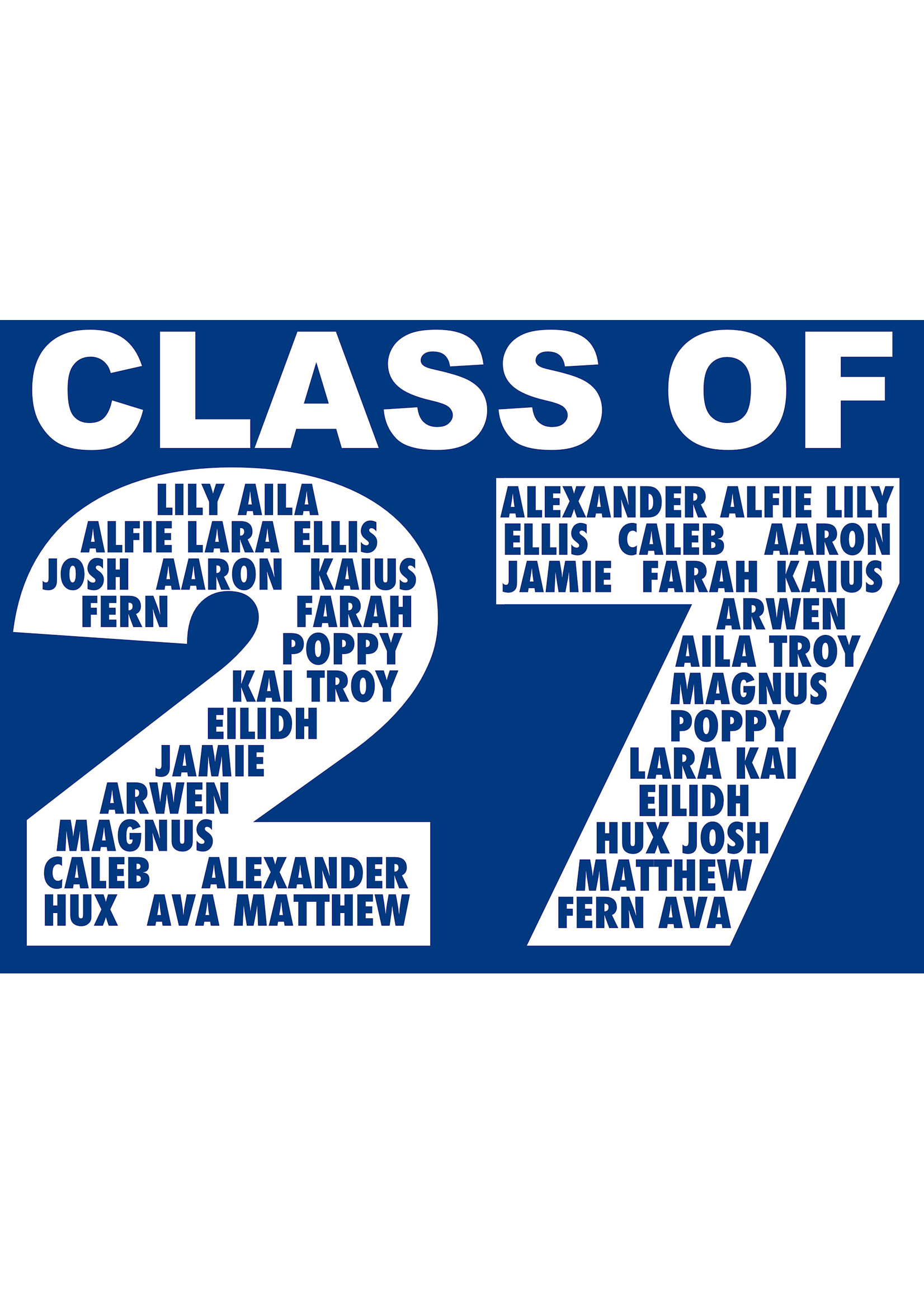 School Uniform - CLASS OF 27 HOODIE - ABERLADY