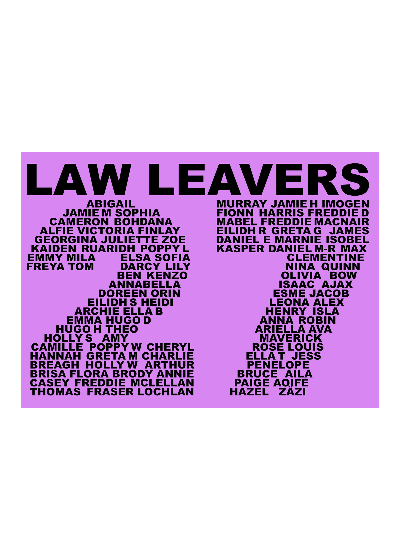 School Uniform - CLASS OF 27 HOODIE - LAW LEAVERS