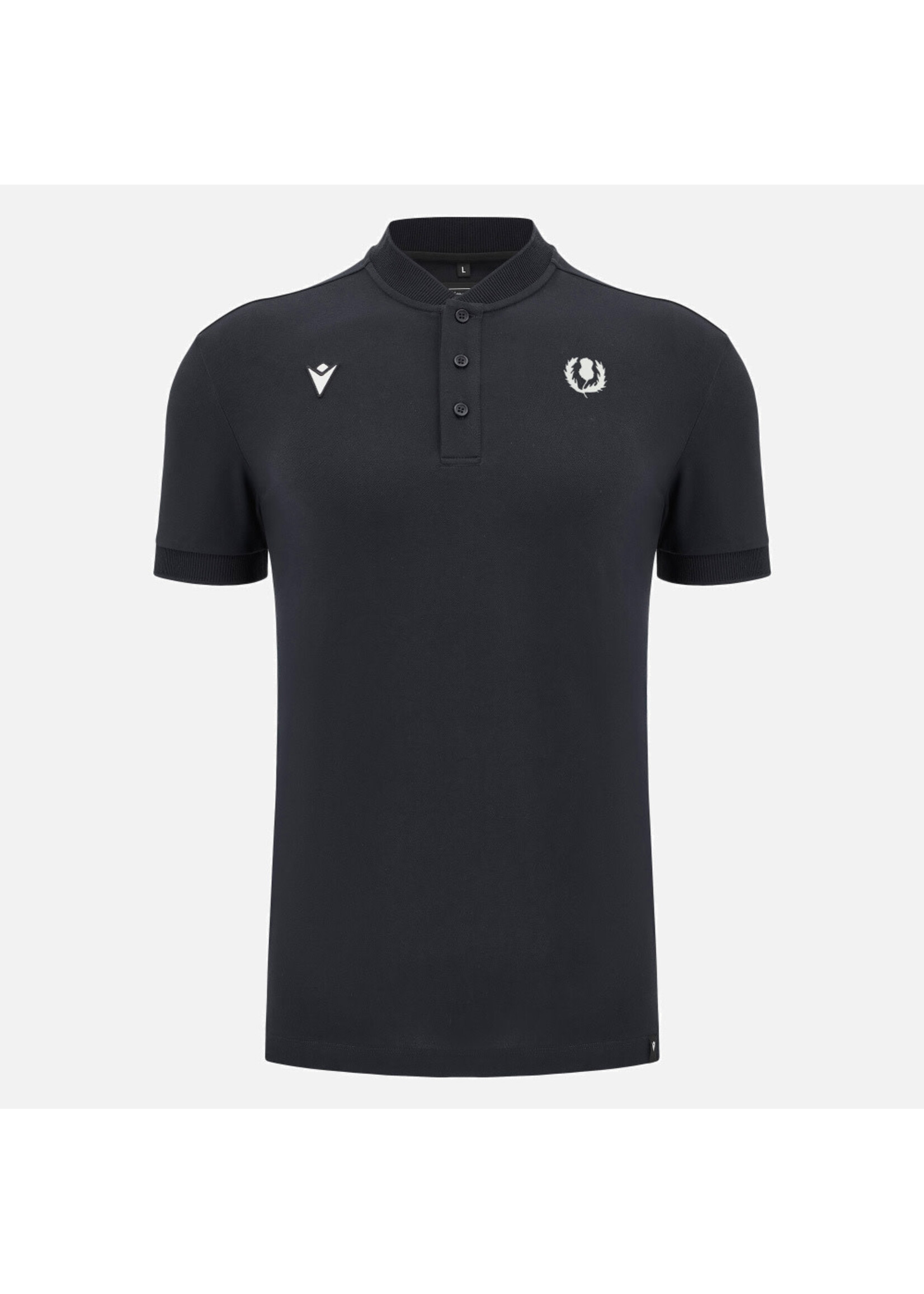 Macron Macron SRU 1925 Mens Cotton Polo (2026) Black