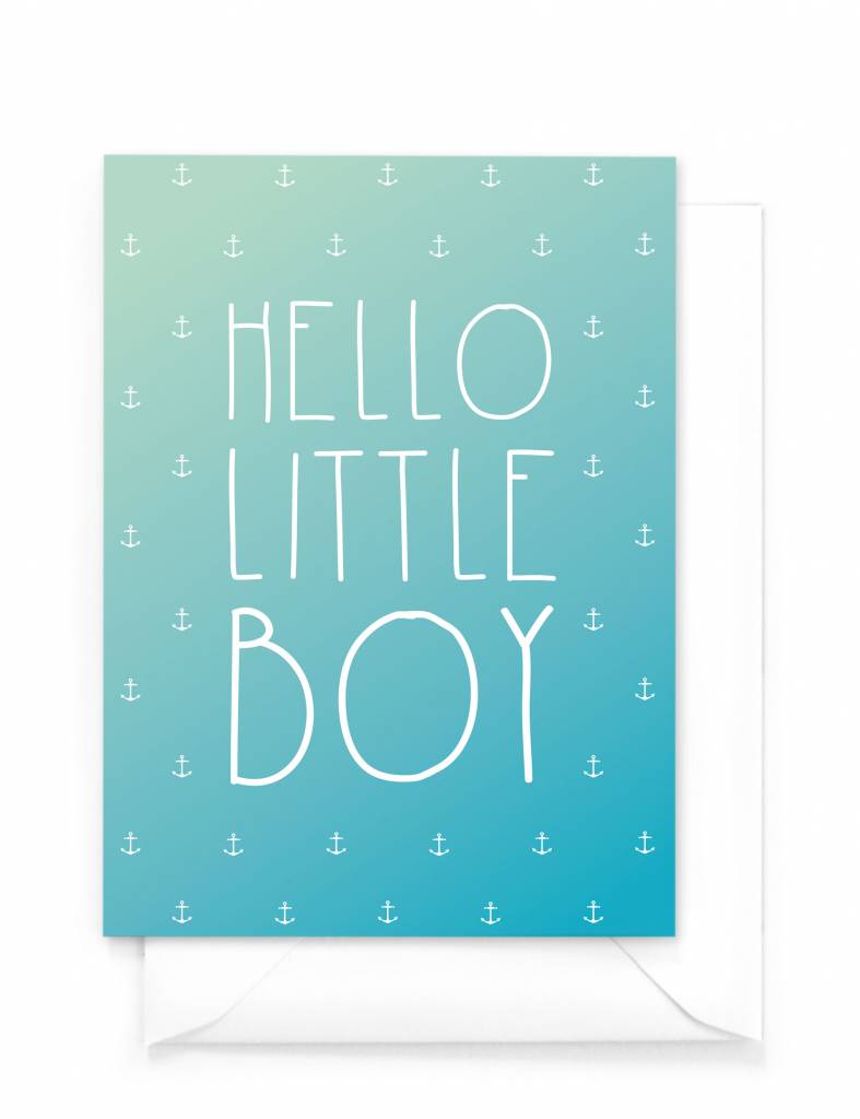 Wenskaart - Gradient - Hello little boy