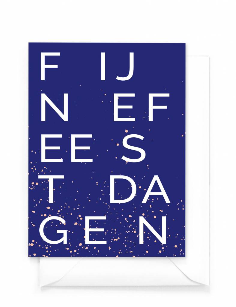 Wenskaart - Kerst - Fijne feestdagen letter