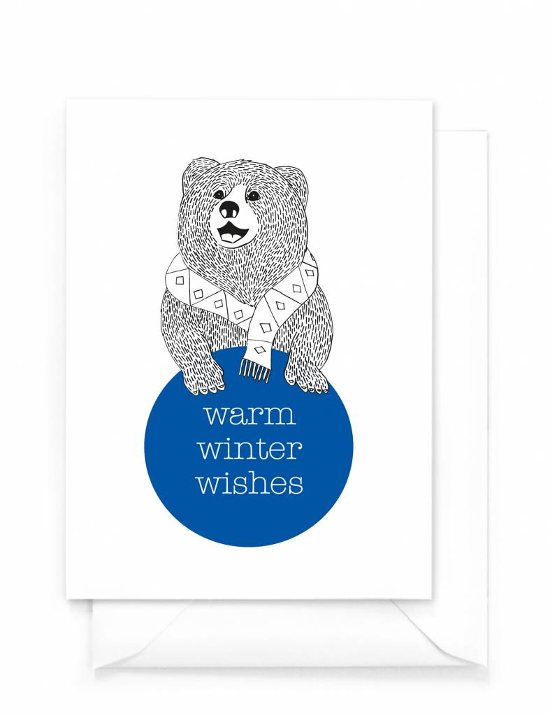 Wenskaart - Kerst - "Warm winter wishes"