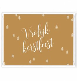 Wenskaart Kerst "Vrolijk kerstfeest aquarel"