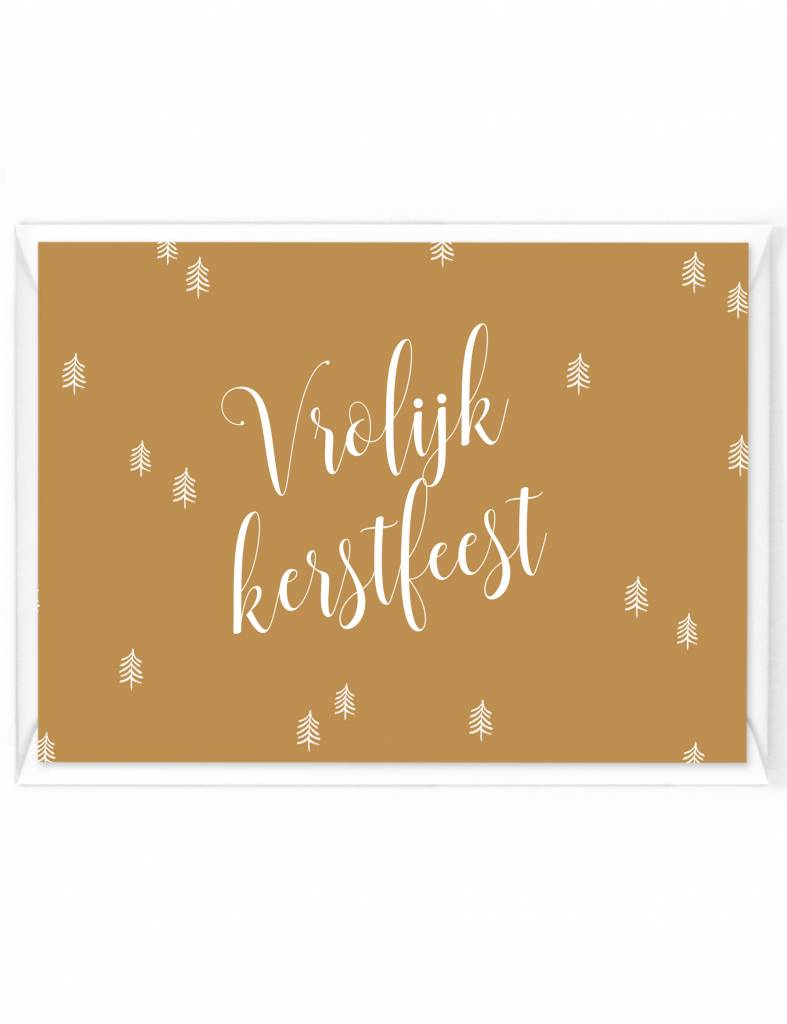 Wenskaart - Kerst - vrolijk-kerstfeest-aquarel