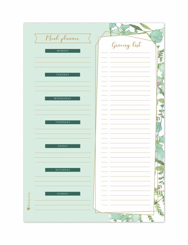 Botanical stationery "planning set"