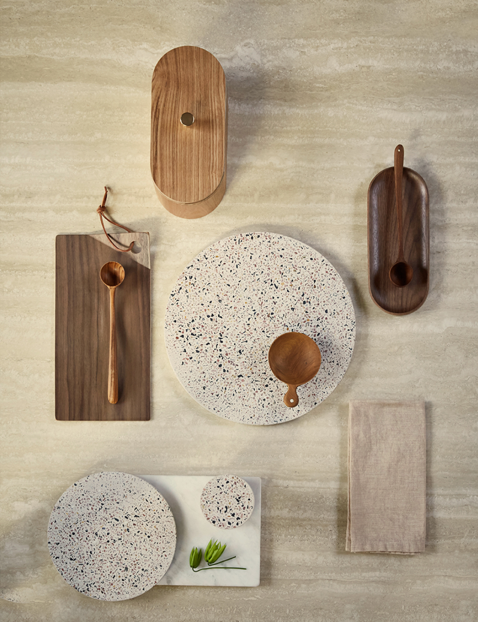 Terrazzo dienblad van HK Living