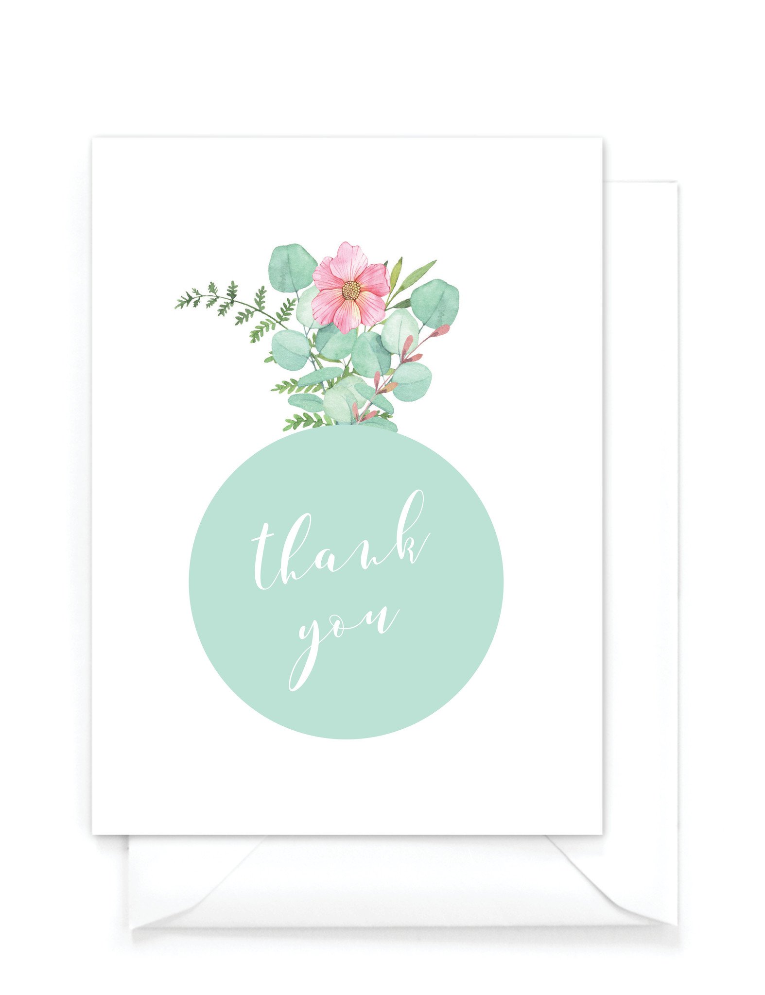 Wenskaart botanical "Thank you"