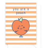 Wenskaart Food -  "You are a peach"