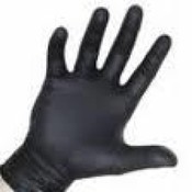 Sibel Guantes de nitrilo NEGRO, 100 uds, MEDIO