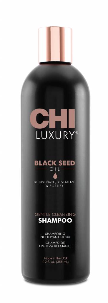 CHI Luxury Black Seed Oil Gentle Cleansing Shampoo 355ml -  vrouwen - Voor Beschadigd haar/Dik haar/Droog haar/Fijn en slap haar/Krullend haar/Pluizig haar/Verzwakt en breekbaar haar