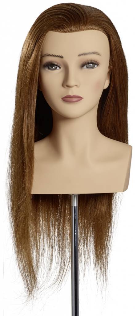 L'Image Oefenhoofd Malin - 50cm - 100% Echt Haar - Medium Blond - Competitie Geschikt