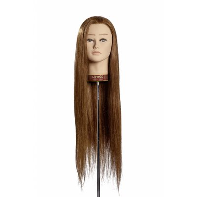 L'Image Angelina Practice Head – Professional hairdressing practice head with real hair for realistic cutting and styling training